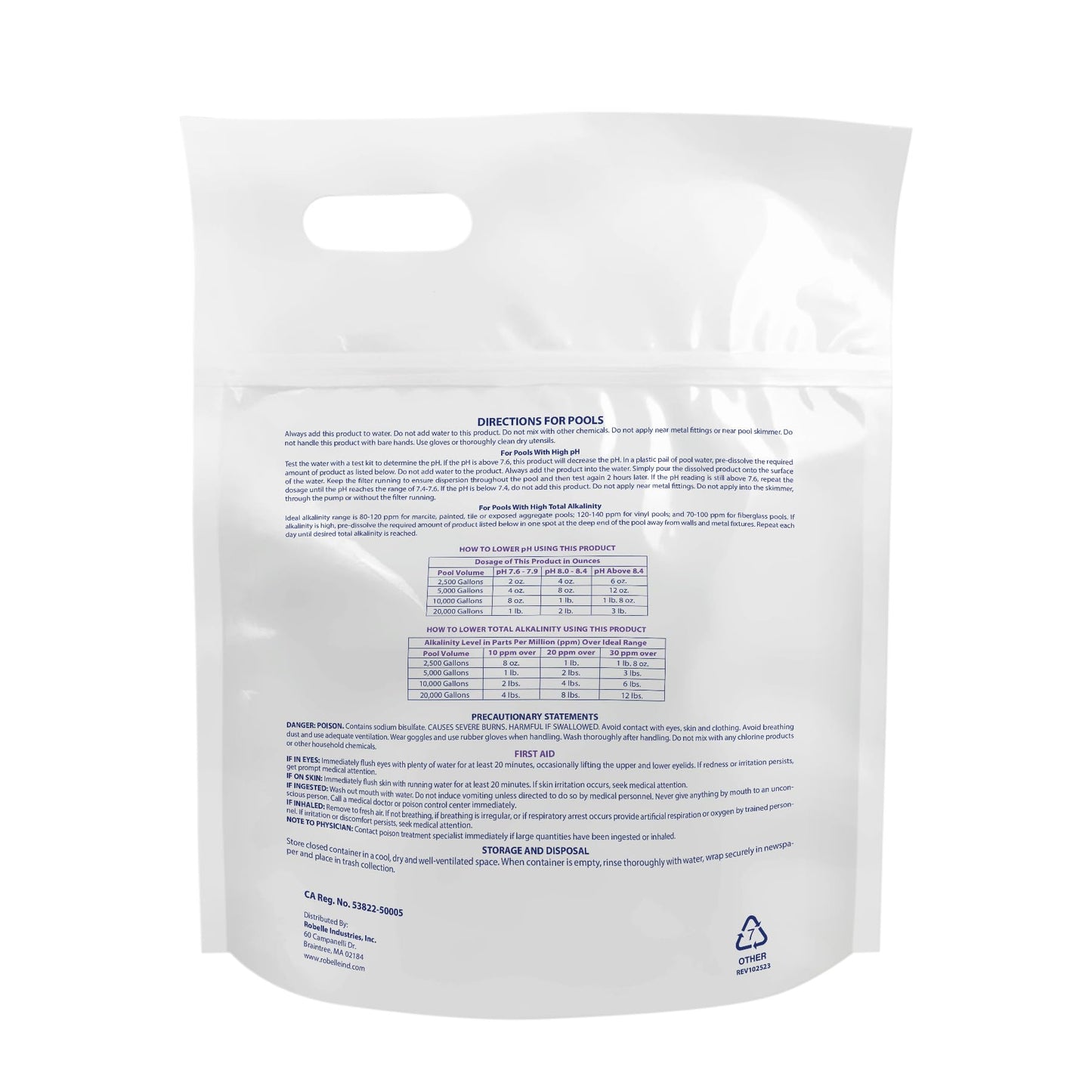 Robelle 6-Pounds Premium pH Down for Pools, Concentrated Sodium Bisulfate, Made in USA 🍁 All In One Marketplace Canada