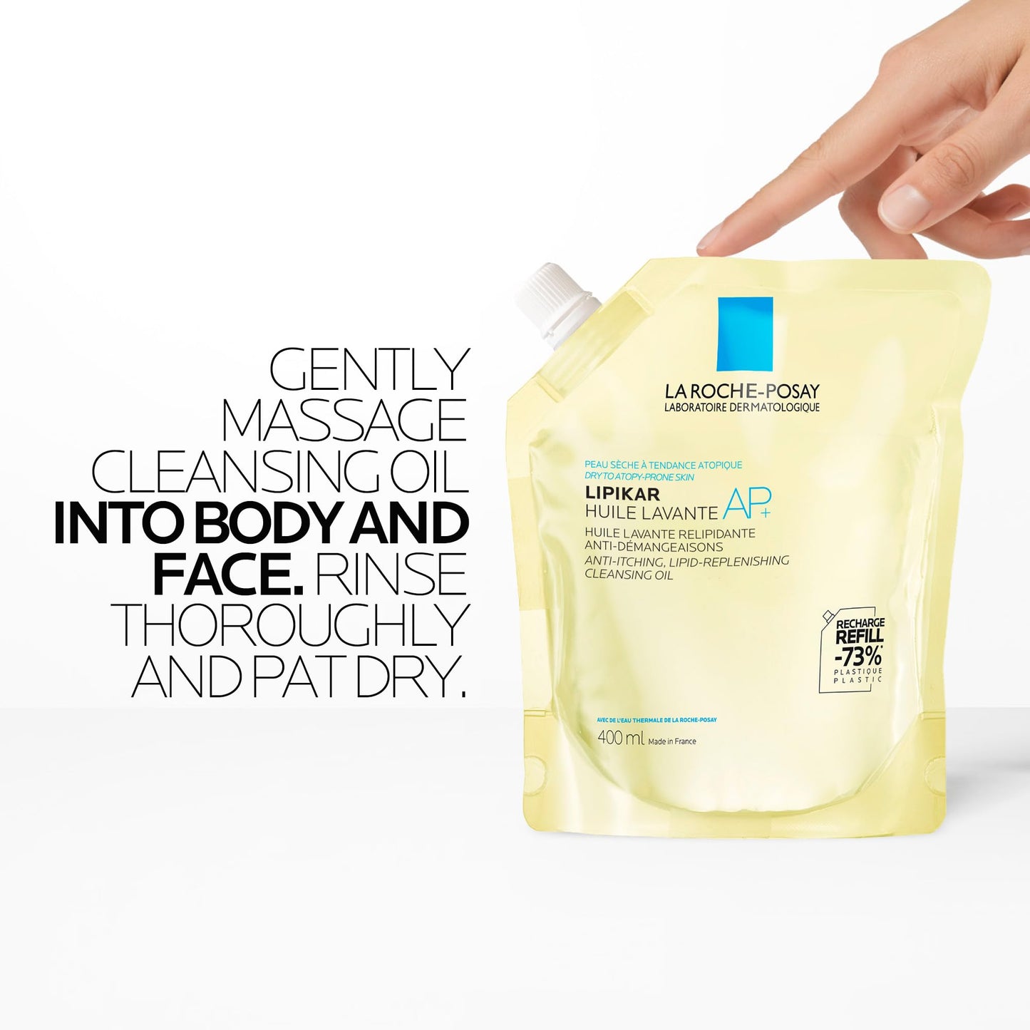 La Roche Posay Cleansing Body Oil Refill, Lipikar Oil AP+ Soap-Free Face & Body Shower Oil for Very Dry, Sensitive Skin with Shea Butter & Niacinamide, Alcohol Free, Hypoallergenic Fragrance, 400mL 🍁 All In One Marketplace Canada