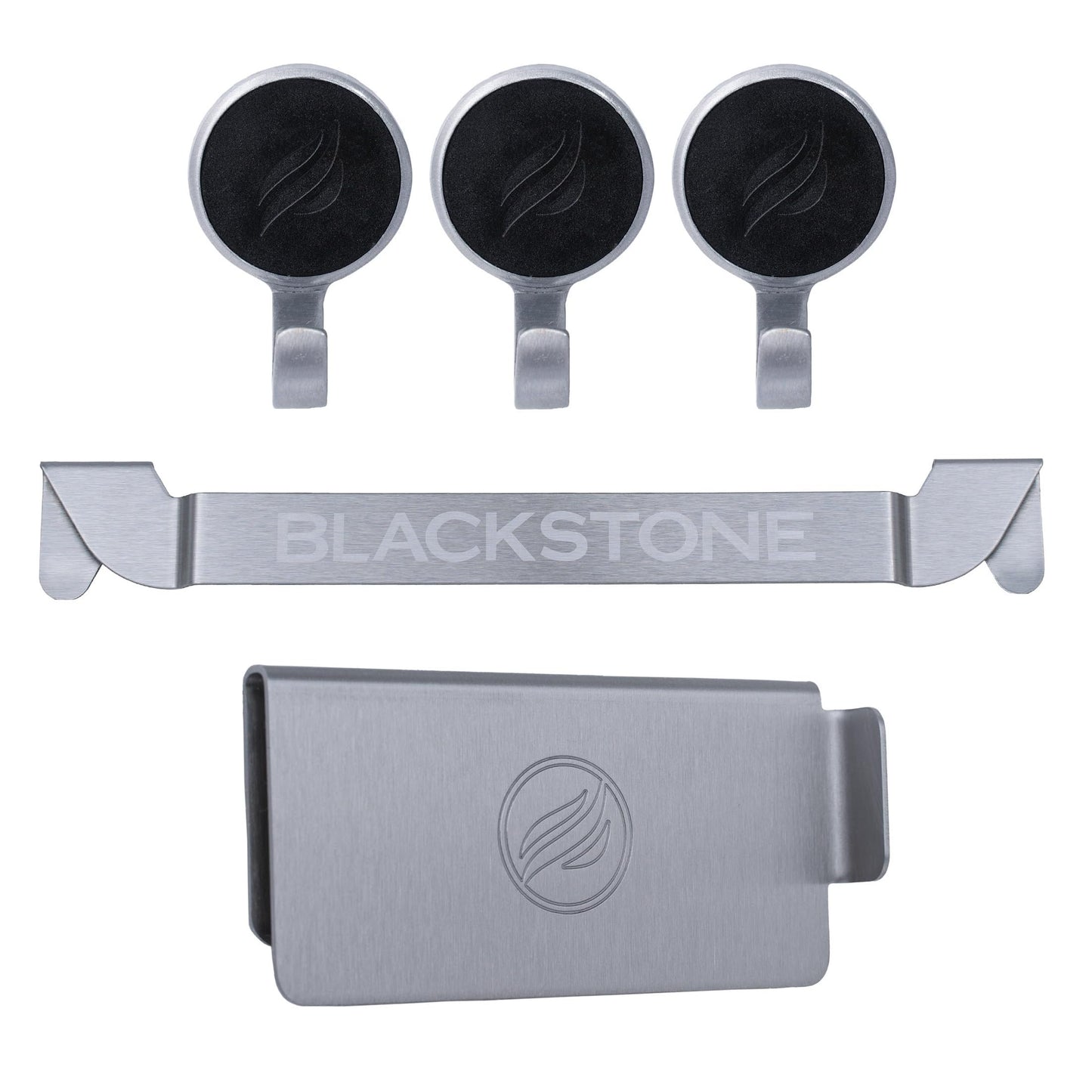 Blackstone 5188 Rear Grease Gate, 3 Magentic Hooks and Tool Holder Combo, Flat Top Griddle Accessories, Stainless Steel Barbeque Cooking Utensil Holder and Grease Guard 🍁 All In One Marketplace Canada