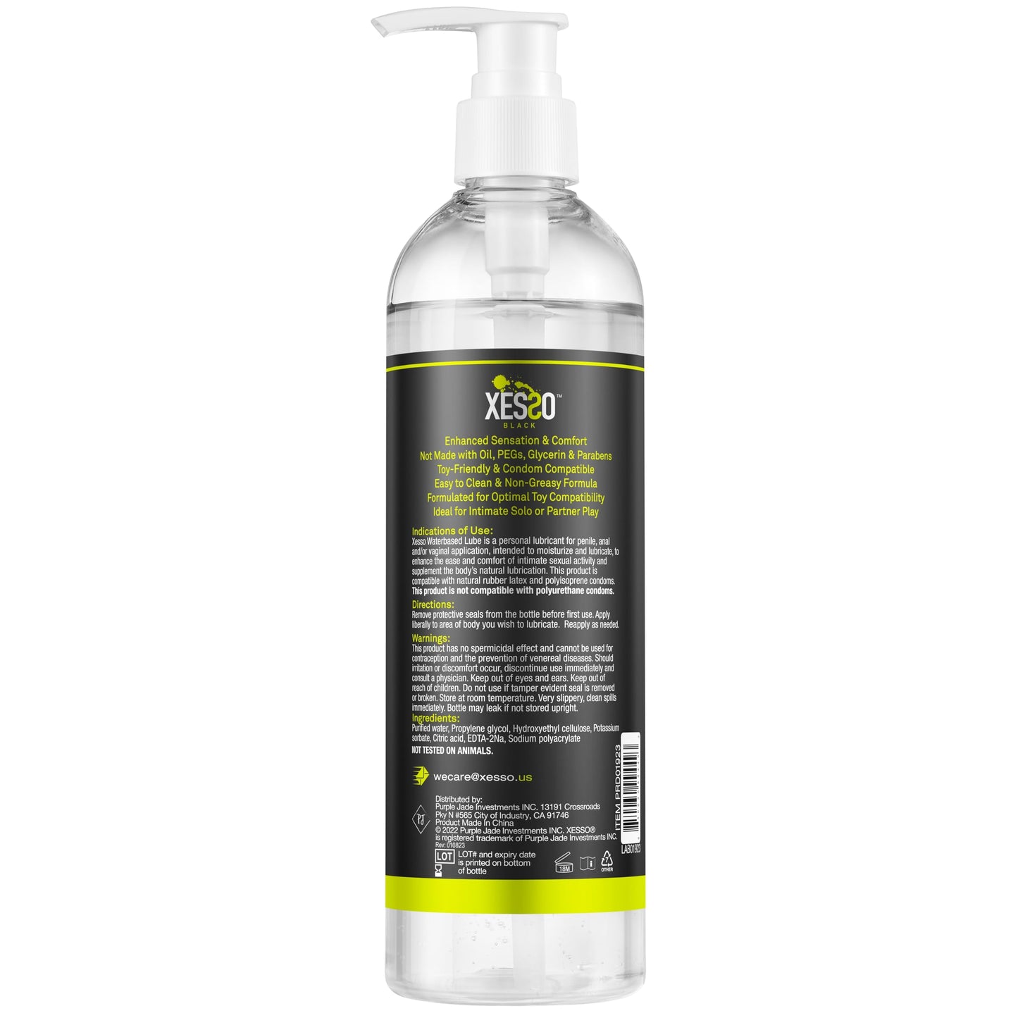 XESSO Water-Based Toy Lube, 354mL, Toy-Safe Personal Lubricant, All-Natural Without Glycerin & Parabens, Non-Staining, Slippery Massage Gel for Women, Men, Couples. Discreet Packaging 🍁 All In One Marketplace Canada