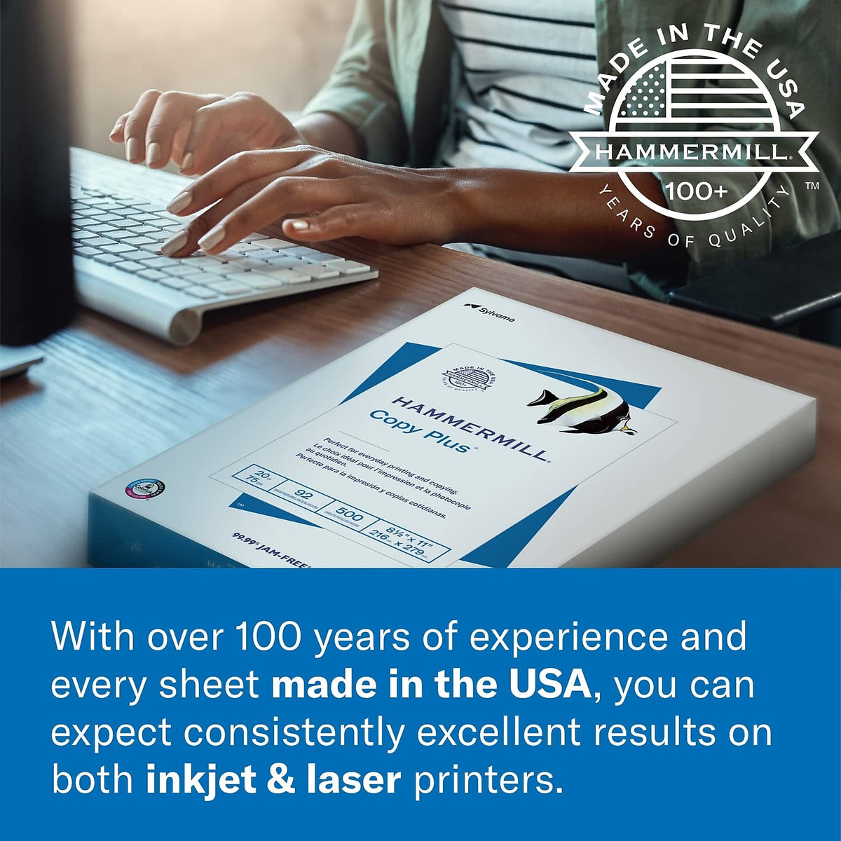 Hammermill Paper, Copy, 20lb, 8.5 x 11, 92 Bright, Letter, 1,500 Sheets / 3 Reams, (113620), Made In The USA 🍁 All In One Marketplace Canada