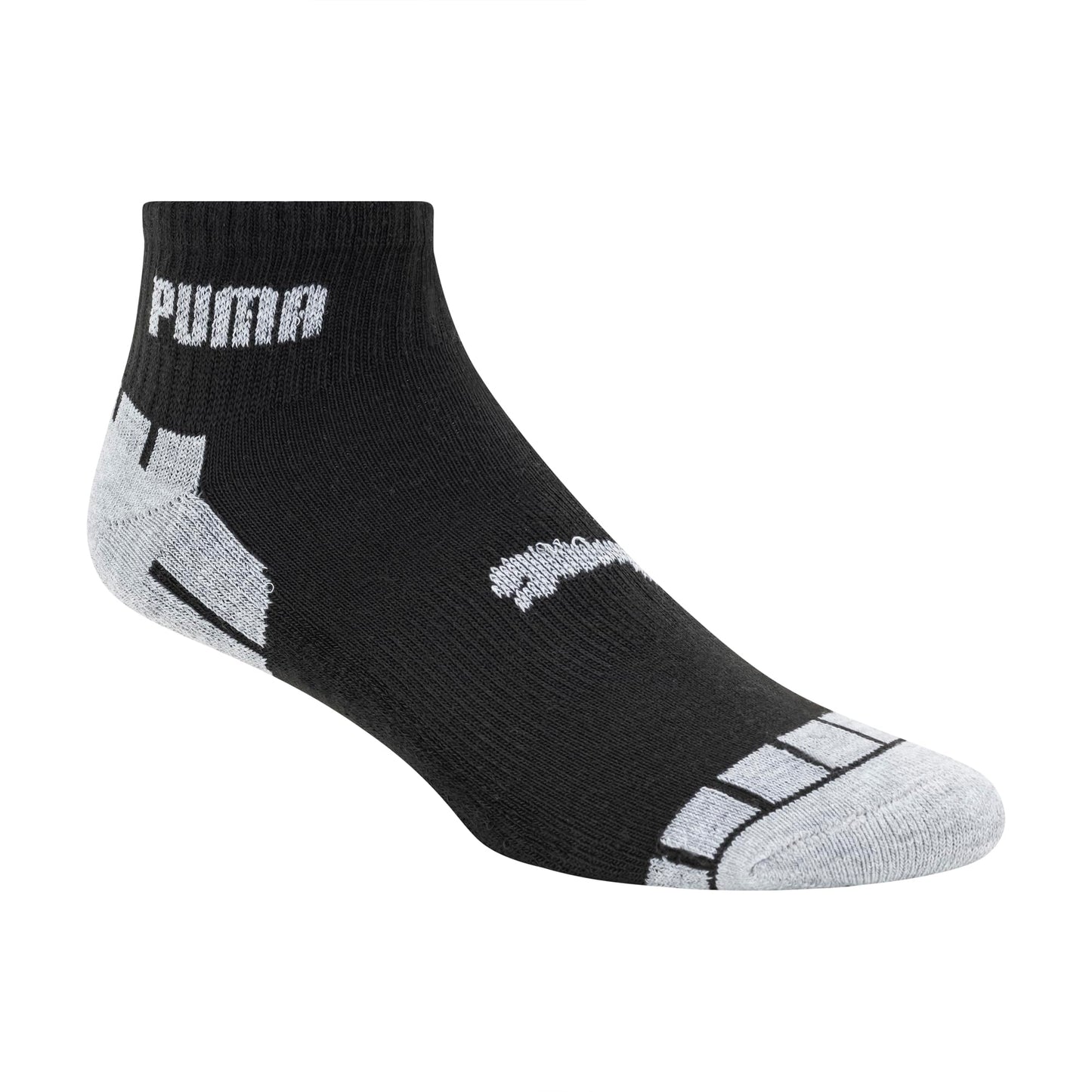 PUMA Men's 8 Pack Athletic Cushioned Quarter Crew Socks, Black/Grey, 10-13 🍁 All In One Marketplace Canada