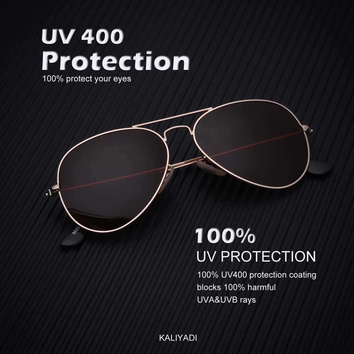 KALIYADI Classic Aviator Sunglasses for Men Women Driving Sun glasses Polarized Lens UV Blocking (3 Pack) 58mm 🍁 All In One Marketplace Canada