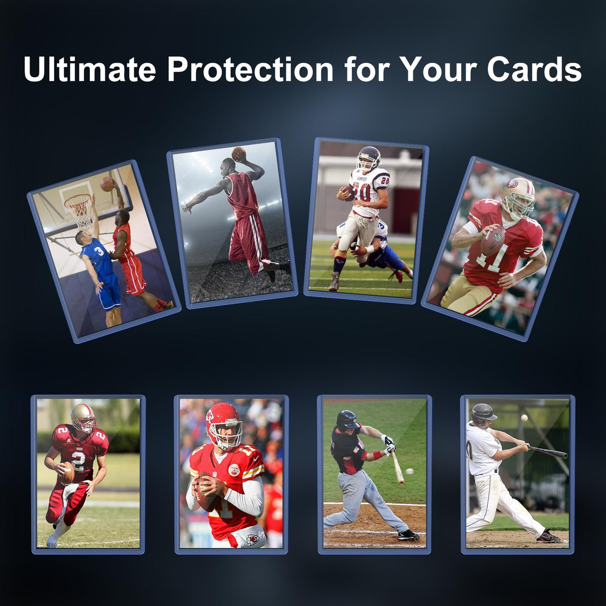 200 Card Sleeves Top Loaders for Cards, 3"x4" Hockey Card Protectors Hard Plastic, Trading Card Sleeves Fit for Hockey and Game Cards (100 Toploaders + 100 Soft Sleeves) 🍁 All In One Marketplace Canada