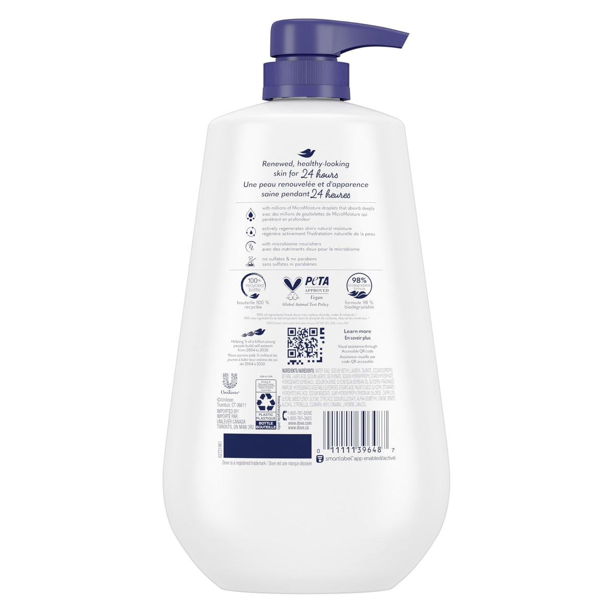 Dove Body Wash Deep Moisture For 24hr Lotion-Soft Skin Moisturizing Skin Cleanser with No Sulfates No Parabens, 905mL (Pack of 2) 🍁 All In One Marketplace Canada