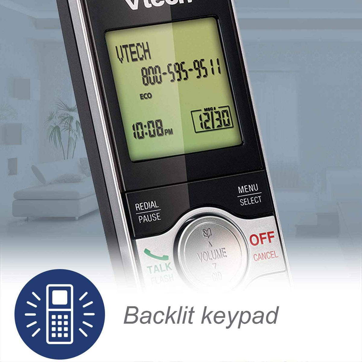 VTech DECT 6.0 Four Handset Cordless Phones with Caller ID, Backlit Keypads and Screens, Full Duplex Handset Speakerphones, Call Block, (Non ITAD Version) Silver/Black - CS6919-4 🍁 All In One Marketplace Canada