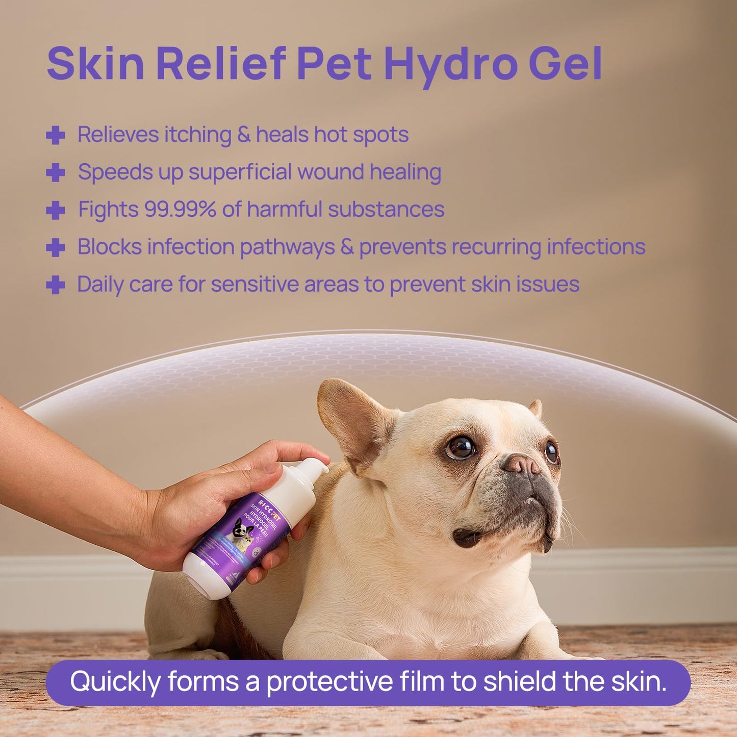 HICC PET Dog Wound Care Hydro Gel, Hot Spot Treatment for Dogs, Soothes Inflammation, Prevents Infection, Treats Bites & Scratches, Cat Wound Care Solution, Small Animal Health Supplies, 100ml 🍁 All In One Marketplace Canada