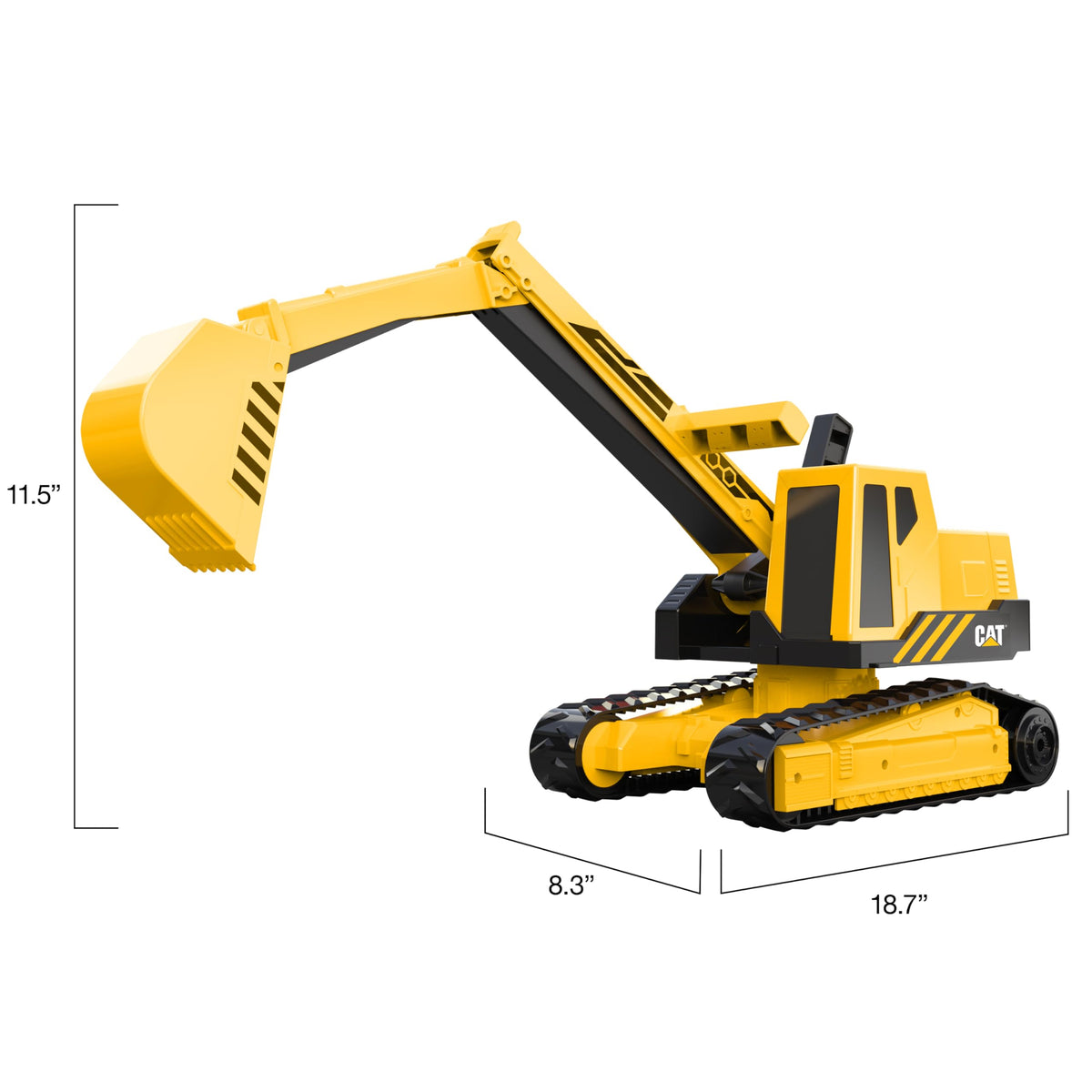 Cat Construction Toys, Steel Excavator 20" - Real Steel Body, Working Metal Bucket & Treads, Ergonomic Handles, Heavy-Duty Construction Vehicle for Indoor/Outdoor Play, Kids Ages 3 + 🍁 All In One Marketplace Canada