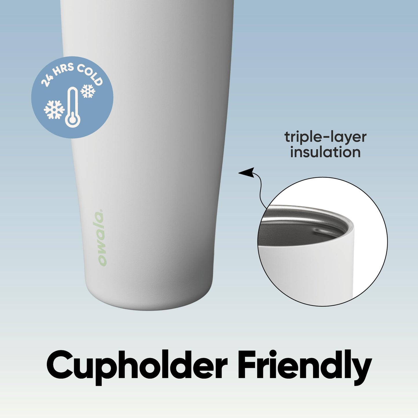 Owala FreeSip Sway Insulated Stainless Steel Water Bottle with Two-Way Spout, Built-In Straw and Bucket Handle, Made for Travel, School, and Sports, 40oz, BPA Free, Leak Proof, Iced Breeze 🍁 All In One Marketplace Canada