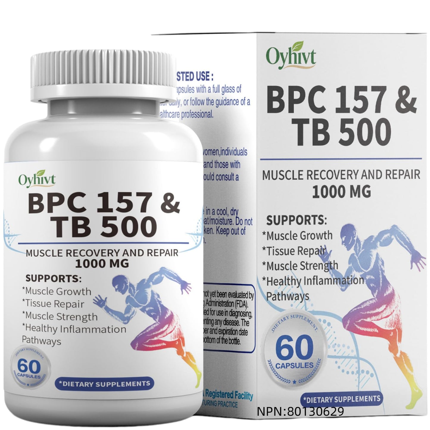 BPC-157 and TB 500 Capsules, supports muscle growth, tissue repair, strength,BPC-157 and TB 500for Muscle and Workout Recovery, 60-Capsule Bottle 🍁 All In One Marketplace Canada