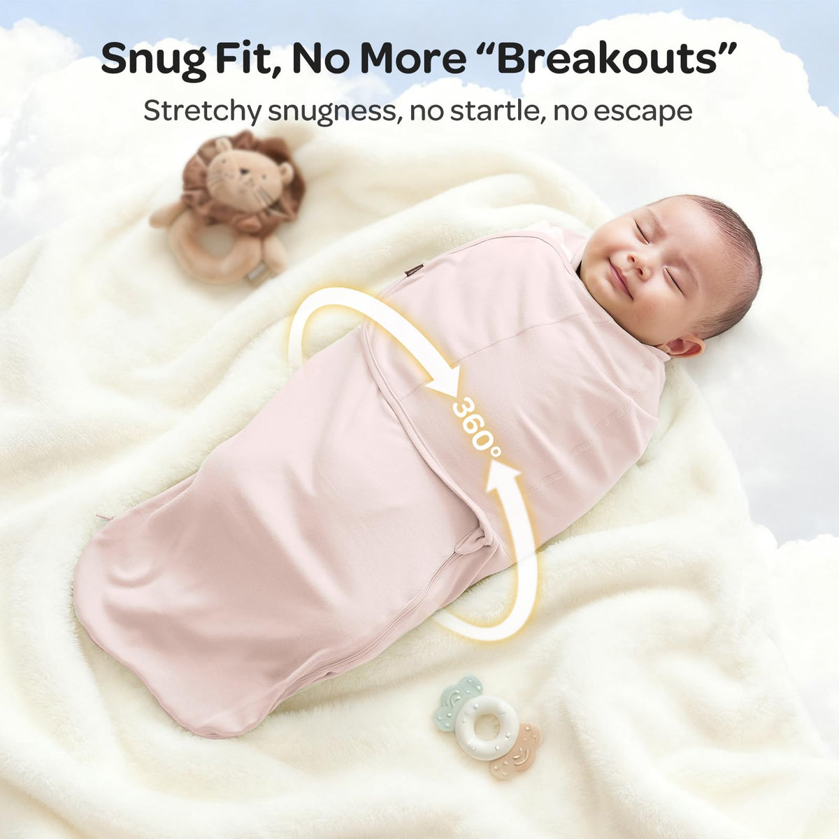 Momcozy Baby Swaddle, Quiet Fastener Swaddle Suitable for Infant 0-3 Months, New-Parent-Friendly Sleep Sack, Reduce Startle Reflex, Newborn Boys Girls Registry Essentials, 2-Pack, Bloom 🍁 All In One Marketplace Canada