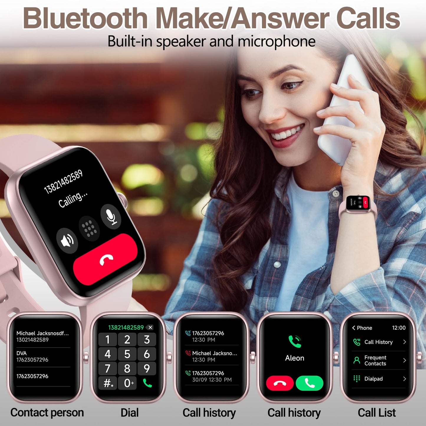 Smart Watch for Men Women with Bluetooth Call,Alexa Built-in Smartwatch,1.83"DIY Dial Fitness Watch with Sleep Heart Rate SpO2 Monitor,100+ Sport Mode,IP68 Waterproof Watch Compatible with Android iOS 🍁 All In One Marketplace Canada