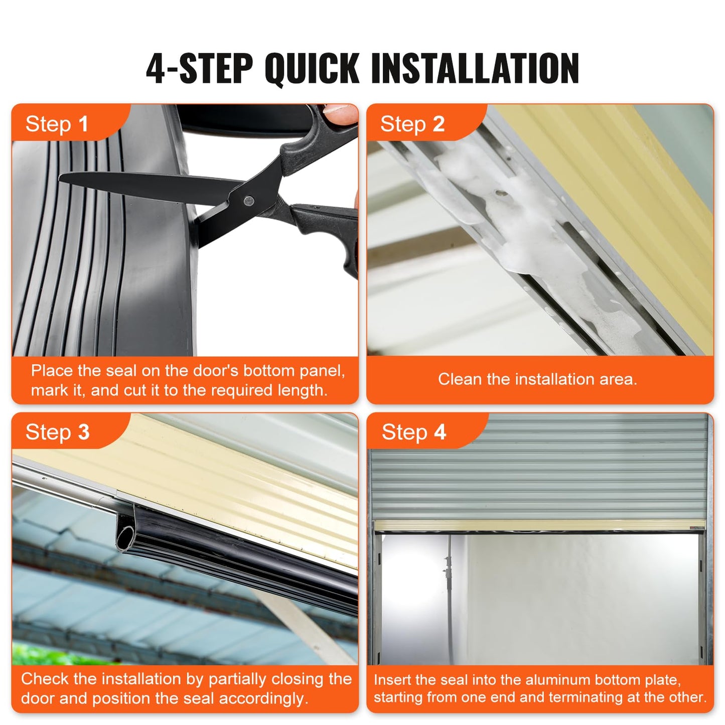 VEVOR Garage Door Seals Bottom Rubber, U Shape +O Ring Combination Garage Door Bottom Weather Seal, 20ft Weatherproofing Garage Door Seal, 5/16 inch T-ends and 3 3/4 inch Width, for Doors, Black 🍁 All In One Marketplace Canada