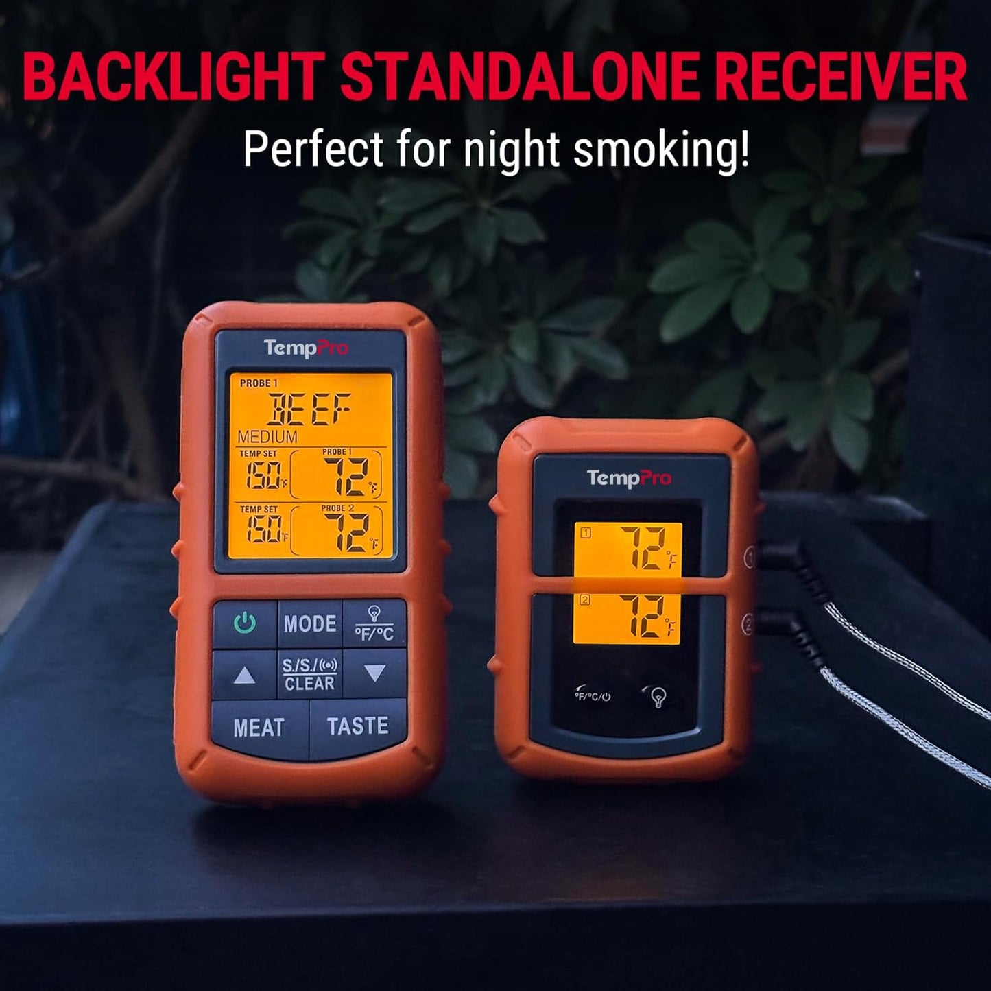 TempPro TP20 500FT Wireless Digital Thermometer with Dual Temperature Probe, Digital Cooking Food Thermometer Wireless for Smoker BBQ Grill Thermometer Beef Steak Turkey Thermometer 🍁 All In One Marketplace Canada