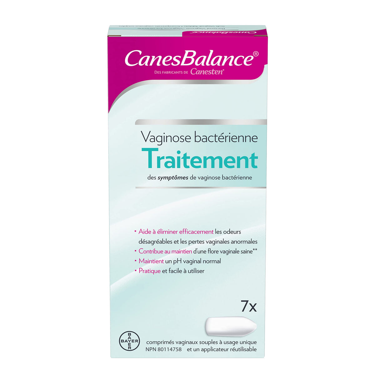 CanesBalance Bacterial Vaginosis Treatment For BV Symptoms - BV Treatment For Women, Relieves Vaginal Odor, Maintains Normal Vaginal pH, Supports Vaginal Health, 7 Soft Vaginal Tablets With Applicator 🍁 All In One Marketplace Canada
