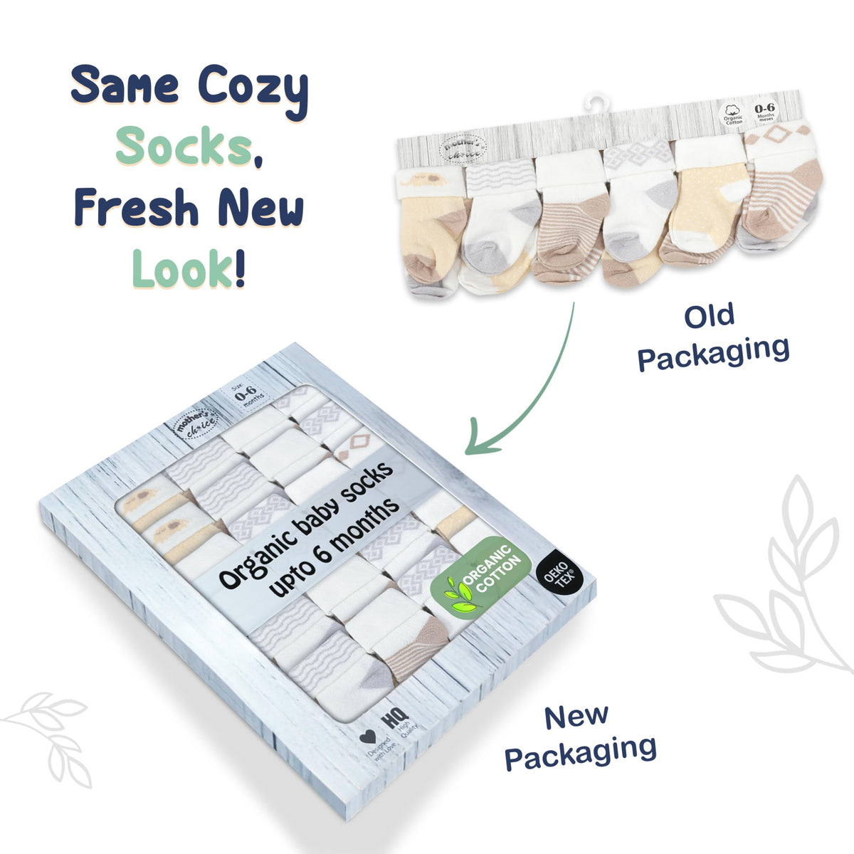 Mother's Choice Organic Cotton Baby Socks 0–6 Months, 12 Pairs Newborn & Infant Socks Soft Hypoallergenic Breathable Gentle On Delicate Skin Stretch Fit Comfortable Daily Essentials For Little Ones 🍁 All In One Marketplace Canada