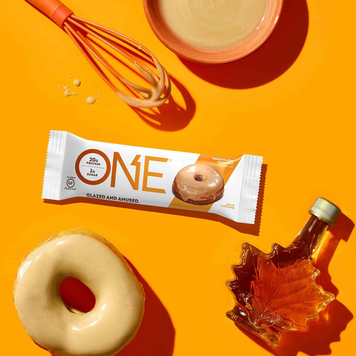 ONE Protein Bars, Maple Glazed Doughnut, Gluten Free Protein Bars with 20g Protein and only 1g Sugar, Snacking for High Protein Diets, 60g (12 Pack) [Packaging May Vary] 🍁 All In One Marketplace Canada
