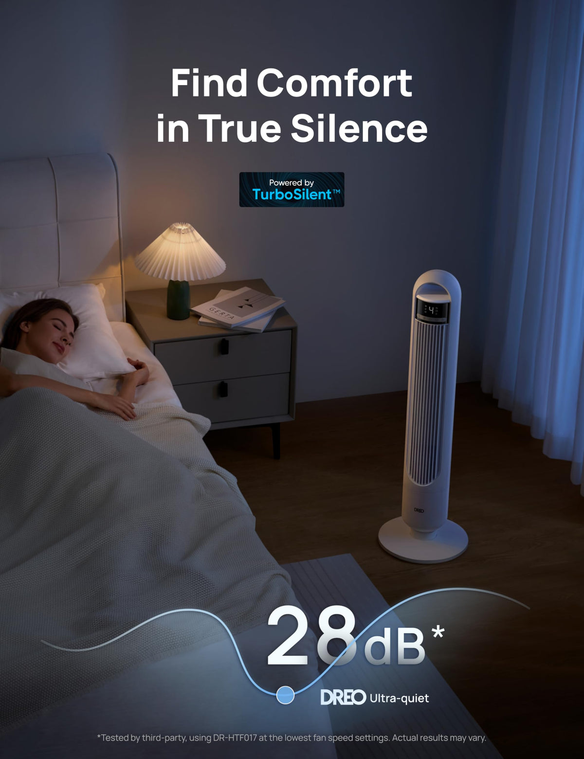 DREO Tower Fan for Bedroom, 90° Oscillating Standing Fans for Room with 4 Speeds, 3 Modes, 28dB Quiet for Sleep, 25ft/s Velocity, 8H Timer, Remote, Living Room, Office, Home, Black, TF117 🍁 All In One Marketplace Canada