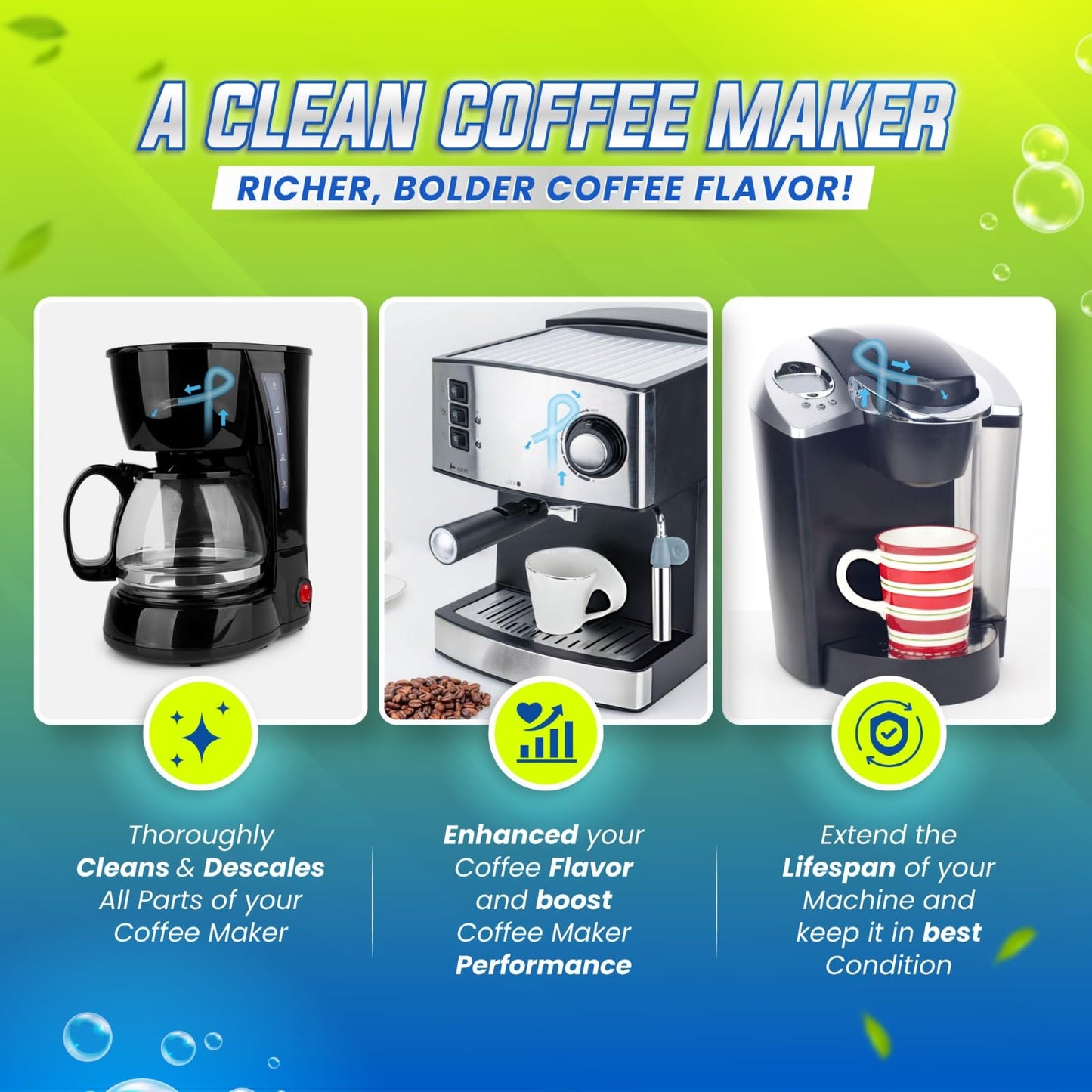 Freshero Coffee Machine Cleaner & Descaler Tablets – 24 Count, Compatible With Keurig, Breville, Ninja, Delonghi, Miele & Espresso Machines, Universal Cleaning Tabs for Coffee Maker Pots (24.0) 🍁 All In One Marketplace Canada