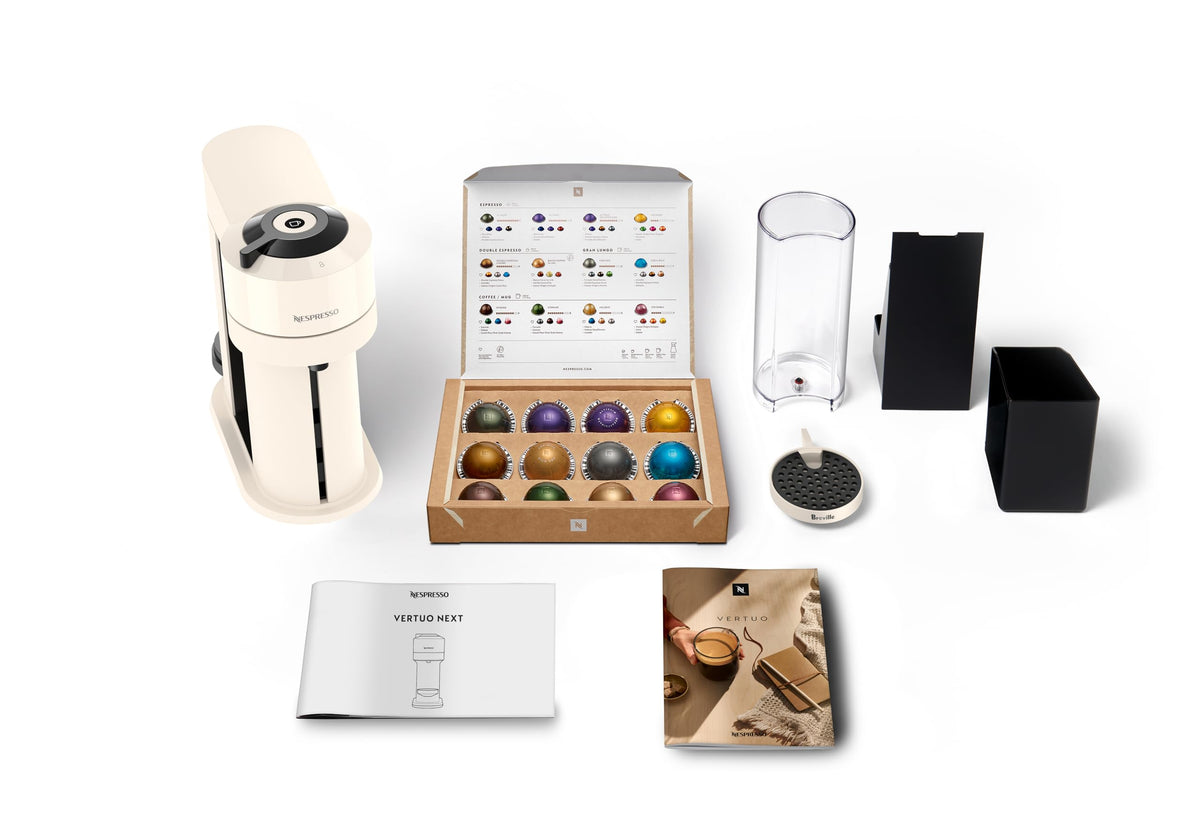 Nespresso Vertuo Next Single Serve Coffee and Espresso Machine by Breville, White and Chrome 🍁 All In One Marketplace Canada