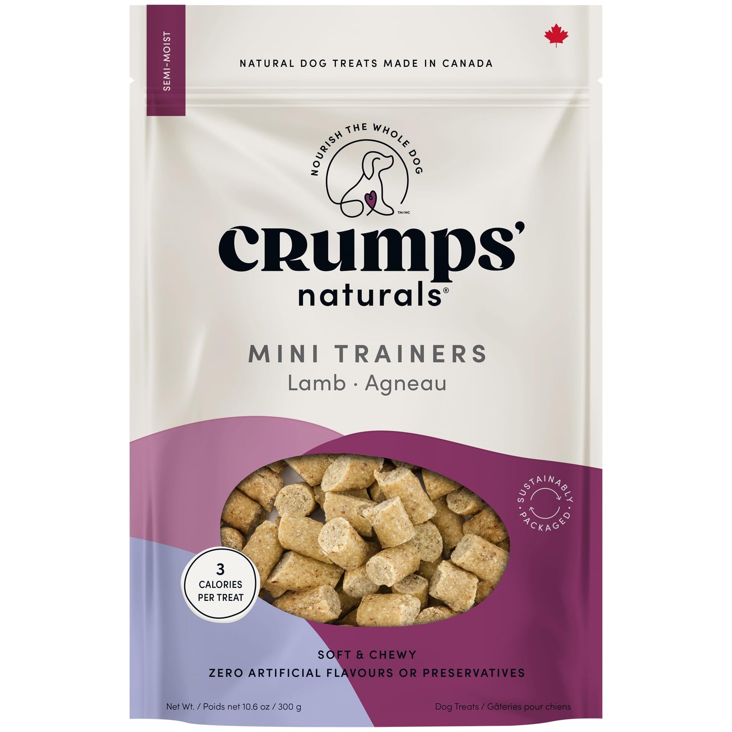 Crumps' Naturals, Mini Trainers Lamb (semi-Moist), 300 g, Dog Treats 🍁 All In One Marketplace Canada