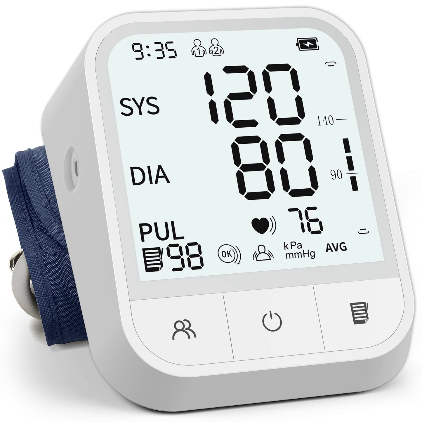 Blood Pressure Monitor Blood Pressure Machine Automatic Upper Arm Adjustable Cuff with Large Backlit Display, 2 * 99 Memory Blood Pressure Monitors for Home Use with Storage Bag 🍁 All In One Marketplace Canada