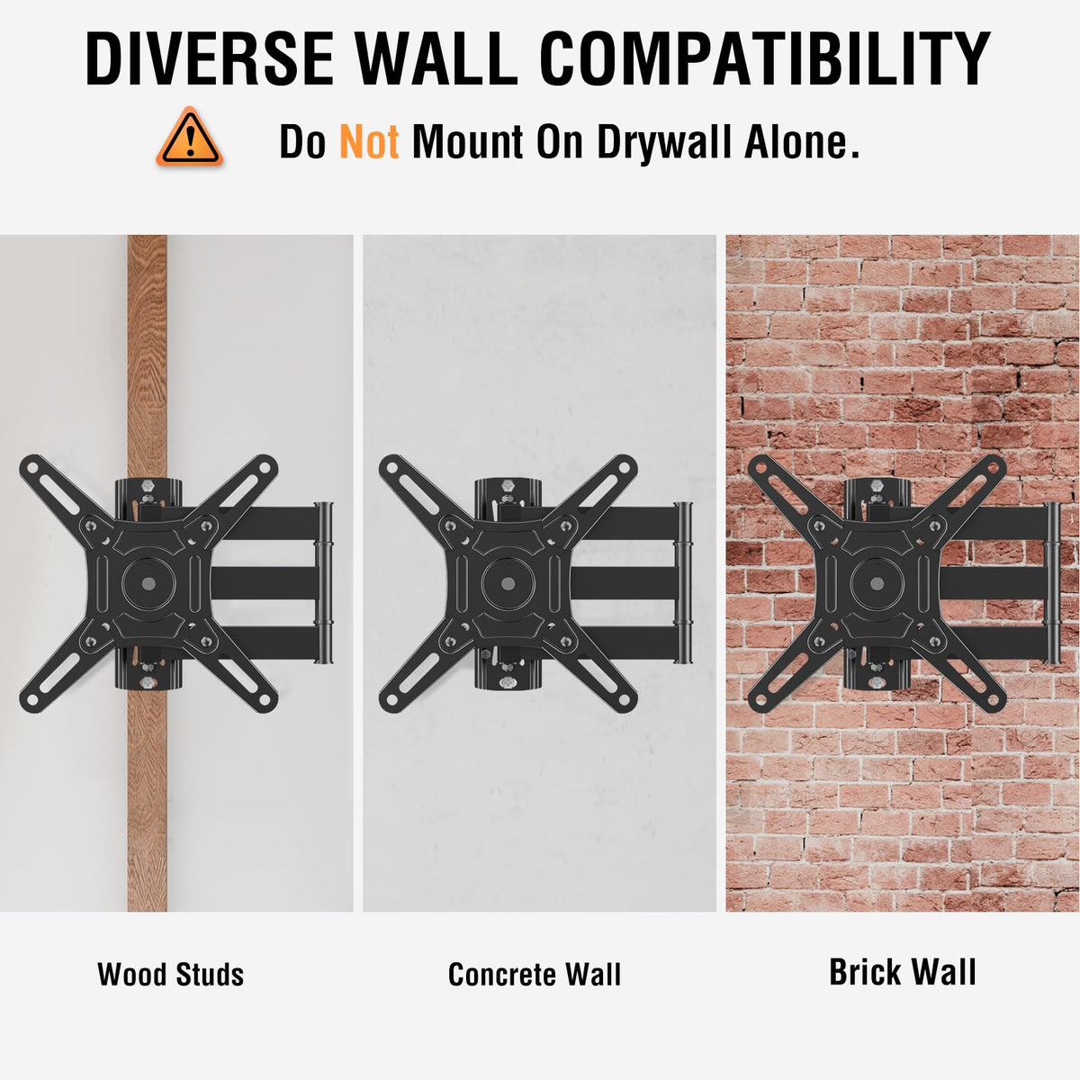 ELIVED Full Motion TV Monitor Wall Mount for Most 14-42 Inch LED LCD Flat Screen TVs & Monitors, Swivel Tilt Extension Rotation TV Mount Bracket Max VESA 200x200mm, up to 44 lbs 🍁 All In One Marketplace Canada