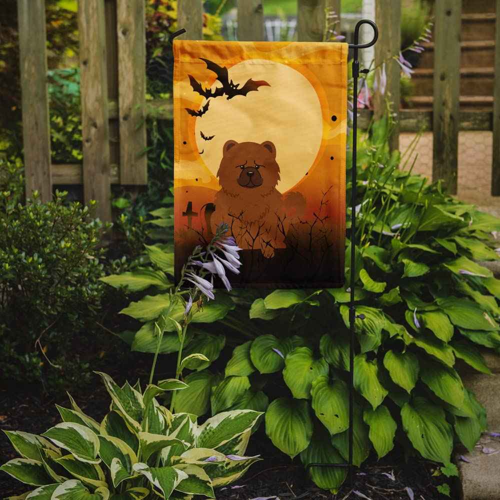 Caroline's Treasures BB4408GF Halloween Chow Chow Red Garden Size Flag, Small, Multicolor
