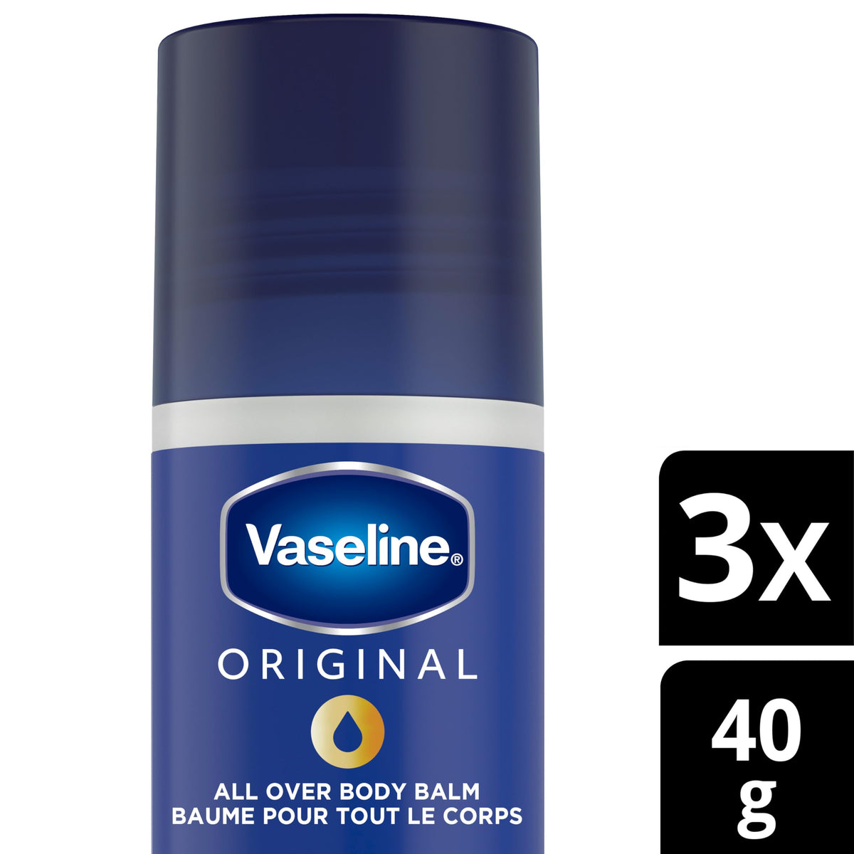 Vaseline All Over Jelly Balm Stick Healing Jelly Skin Care Unscented 40g (Pack of 3) 🍁 All In One Marketplace Canada