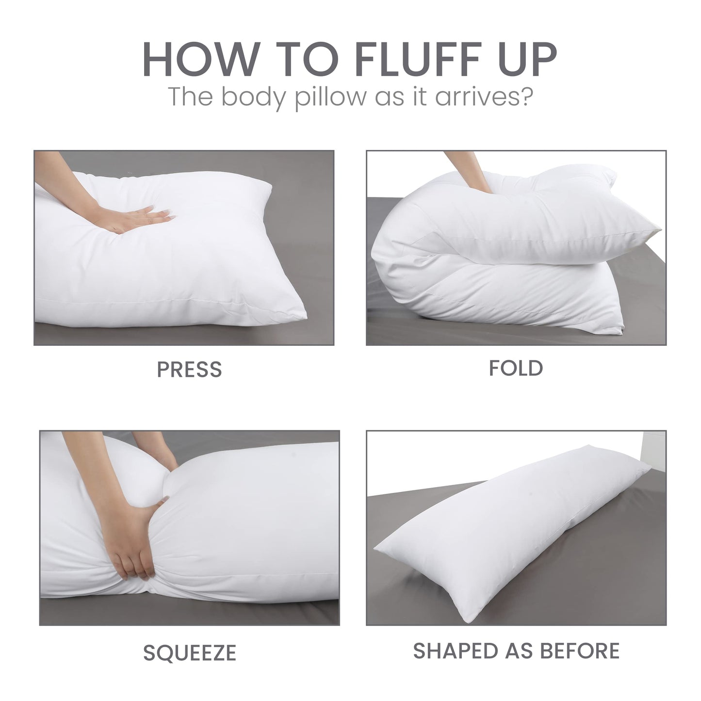 Utopia Bedding Full Body Pillow for Adults (White, 20 x 54 Inch), Long Pillow Insert for Sleeping, Ideal for Side Sleepers 🍁 All In One Marketplace Canada