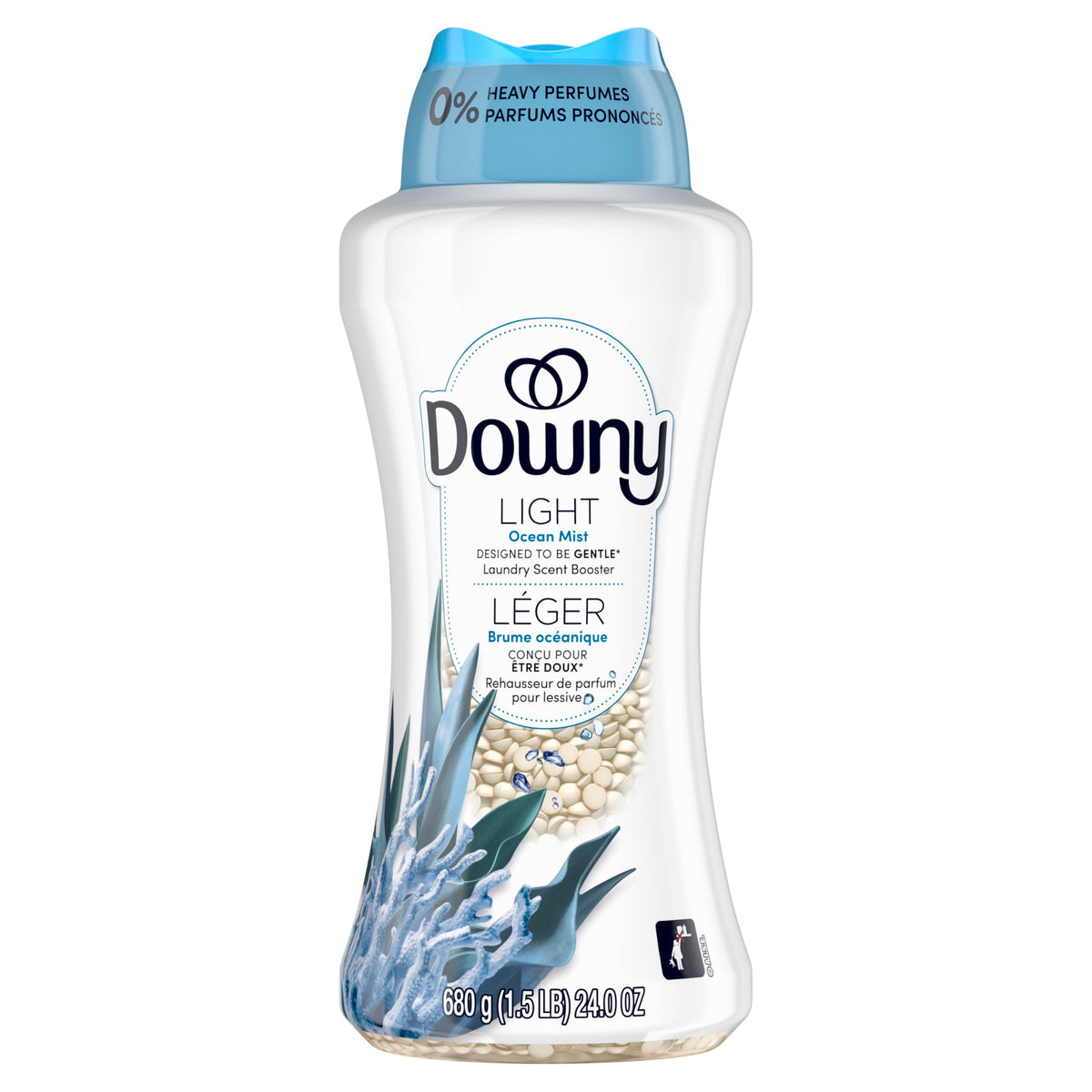 Downy Light Laundry Scent Booster Beads, Ocean Mist Scent, In-wash fabric beads designed to be gentle with a light boost of scent, No Heavy Perfumes, 680 Grams 🍁 All In One Marketplace Canada