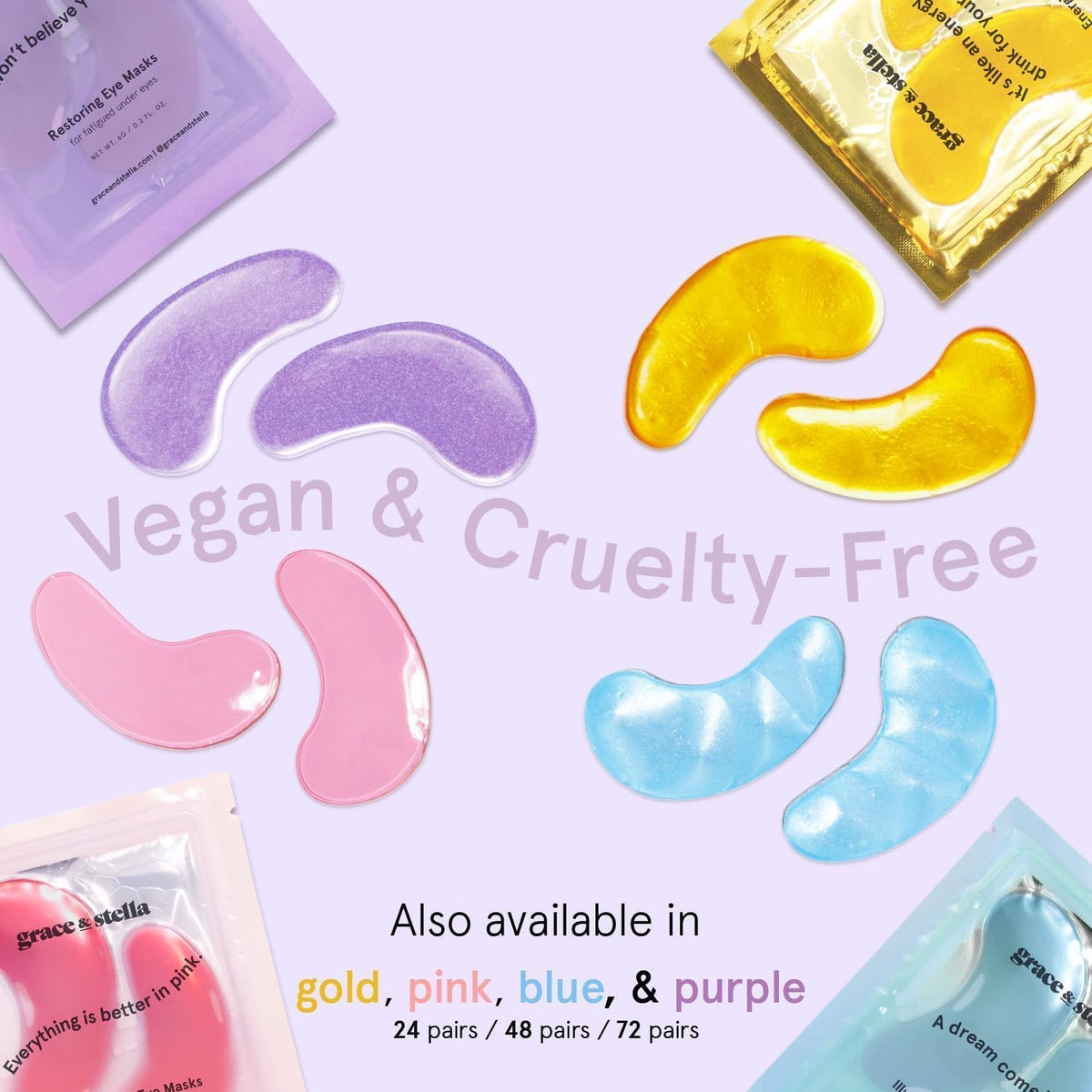 grace & stella Under Eye Masks With Retinol - Revitalizing Under Eye Patches for The Wrinkles & Dark Circles - Gel Eye Mask - Gifts for Mom, Teen Girl Gifts - Vegan, Cruelty-Free (24 Pairs) 🍁 All In One Marketplace Canada