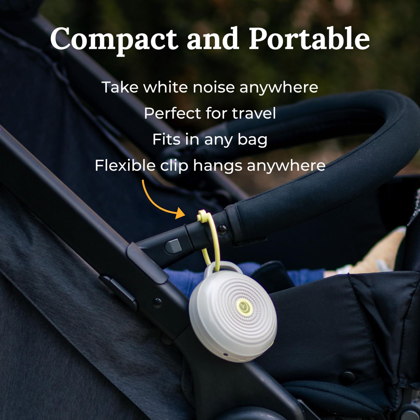 Yogasleep Hushh Portable White Noise Sound Machine For Baby, 3 Soothing Natural Sounds With Volume Control, Compact Size, Noise Canceling For Sleep Aid, Office Privacy, & Meditation, Registry Gift 🍁 All In One Marketplace Canada