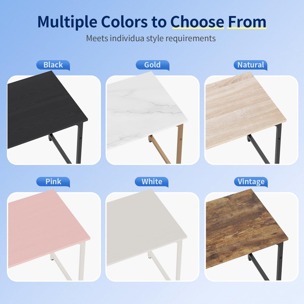 BestOffice Computer Desk,Home Office Desk Writing Study Table Modern Simple Style PC Desk with Metal Frame for Home Office 🍁 All In One Marketplace Canada
