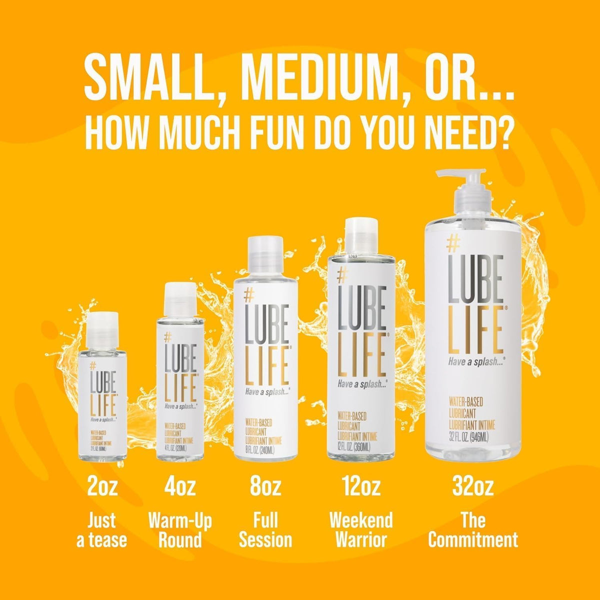Lube Life Water Based Personal Lubricant, Lube for Men, Women & Couples, Non-Staining, 2 x 8 Fl Oz (240 mL) 🍁 All In One Marketplace Canada