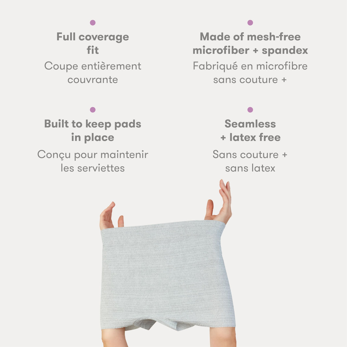 Frida Mom Postpartum Disposable Underwear, Microfiber Boyshort Cut Underwear - Size Regular (8ct) Grey 🍁 All In One Marketplace Canada