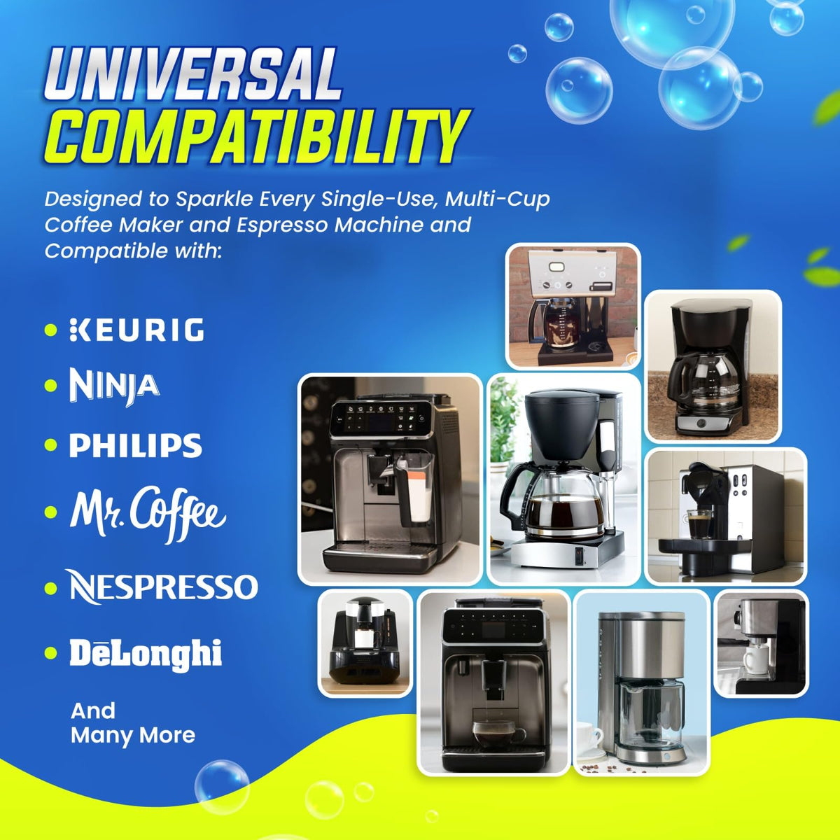 Freshero Coffee Machine Cleaner & Descaler Tablets – 24 Count, Compatible With Keurig, Breville, Ninja, Delonghi, Miele & Espresso Machines, Universal Cleaning Tabs for Coffee Maker Pots (24.0) 🍁 All In One Marketplace Canada
