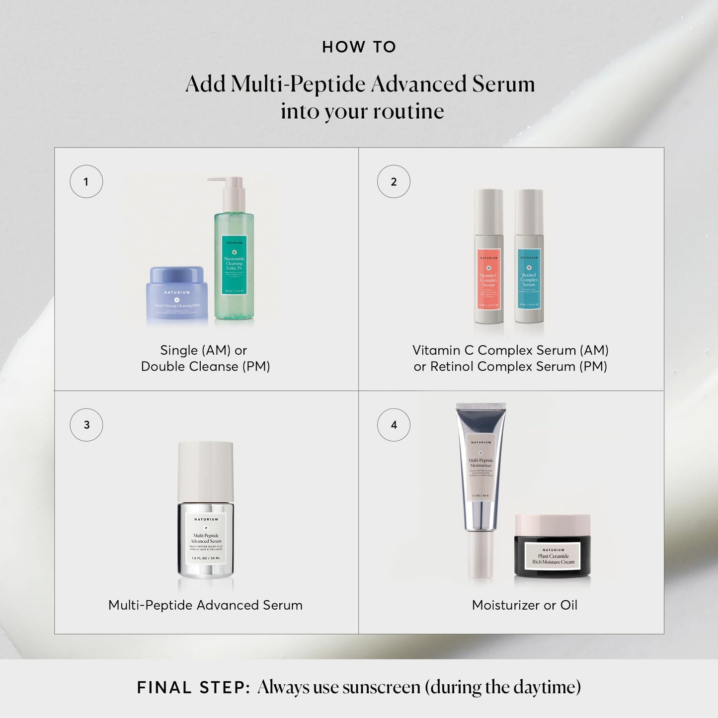 Naturium Multi-Peptide Advanced Serum, Collagen and Ferulic Acid, Argireline Amplified and Copper Peptides, 1.0 FL OZ / 30 ml 🍁 All In One Marketplace Canada
