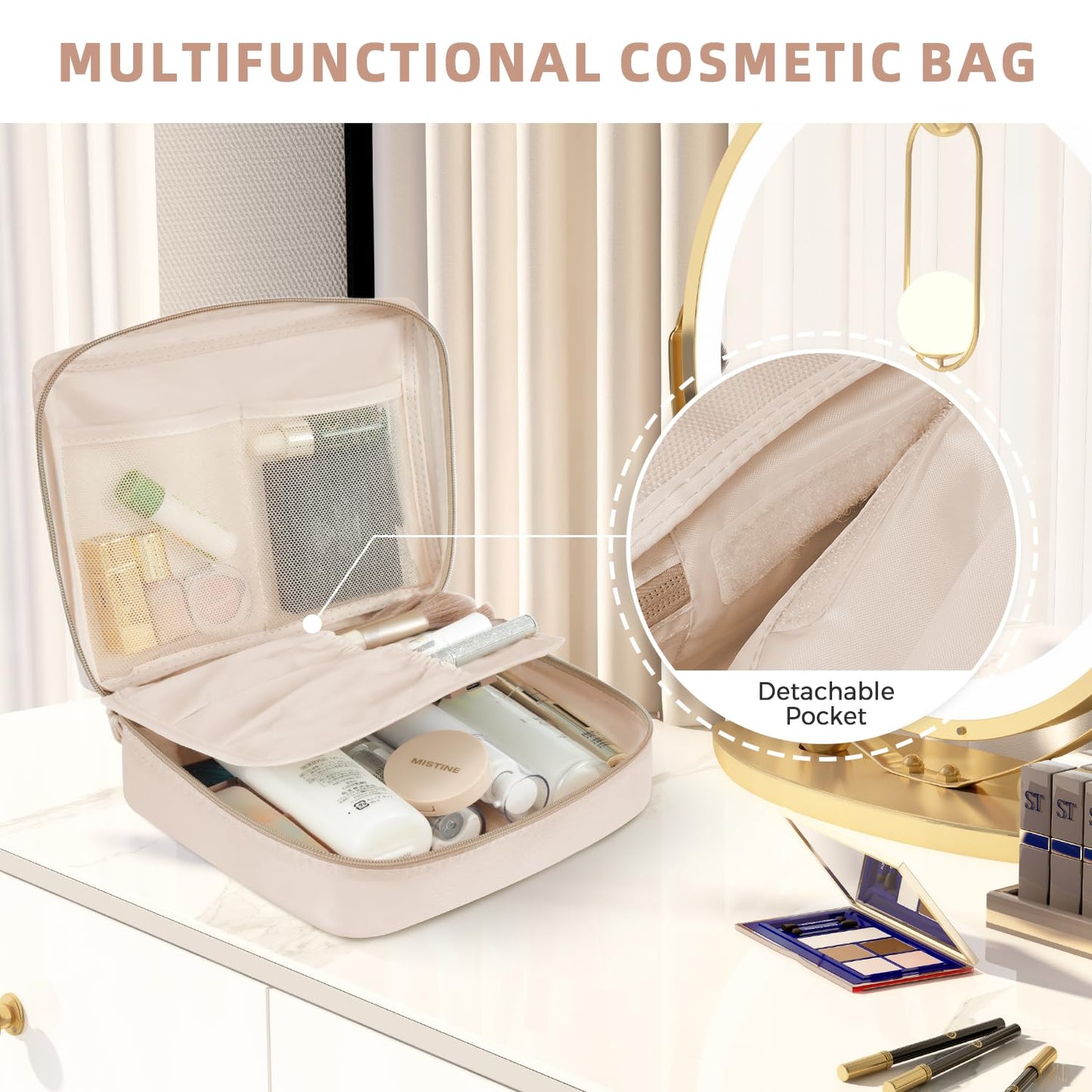 BAGAIL 8 Set Packing Cubes, Lightweight Travel Luggage Organizers with Shoe Bag, Toiletry Bag & Laundry Bag (Cream) 🍁 All In One Marketplace Canada