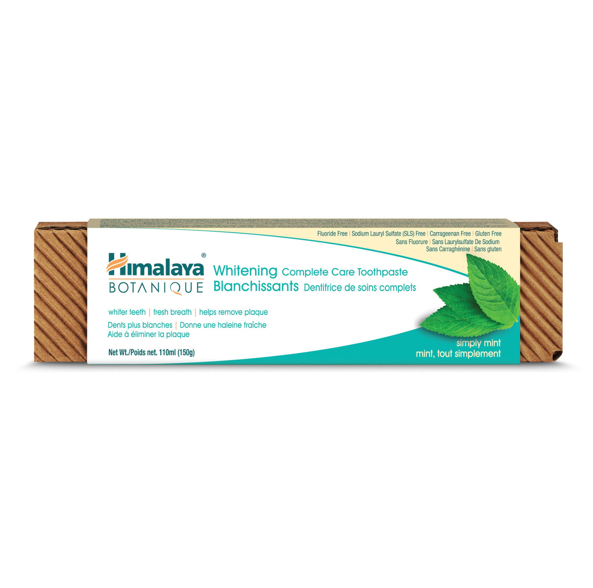Himalaya Botanique Complete Care Whitening Toothpaste, Simply Mint, Natural, Fluoride-Free, SLS Free, Carrageenan Free & Gluten Free, Vegan, 150 g (5.29 oz), 4 Pack 🍁 All In One Marketplace Canada