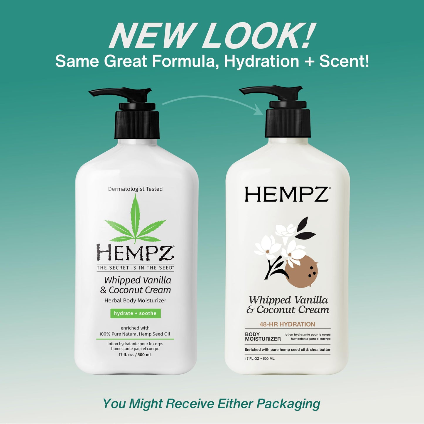 Hempz Whipped Vanilla & Coconut Cream Body & Hand Lotion, Vegan Formula, for Men or Women, 17 oz. 🍁 All In One Marketplace Canada