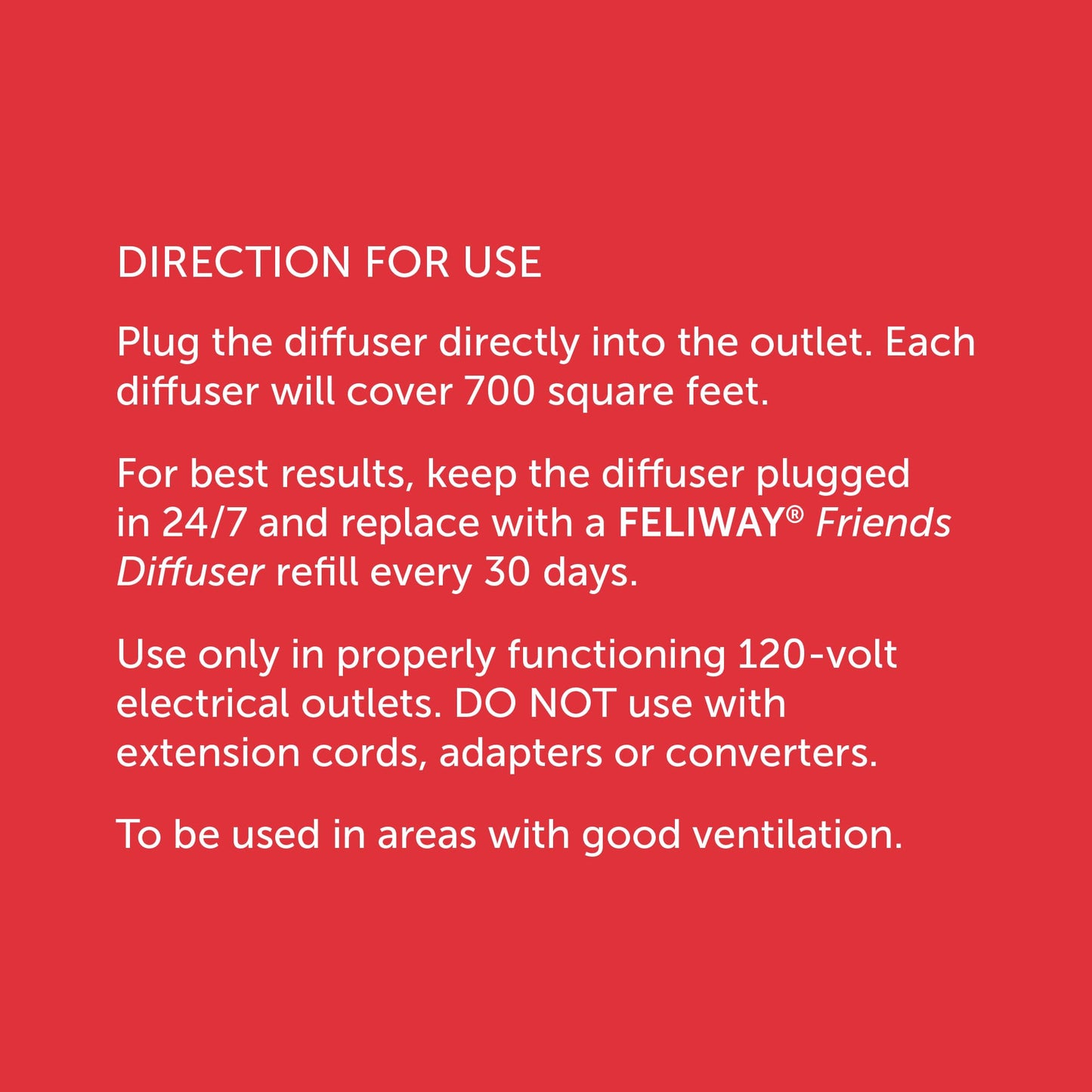 FELIWAY Friends Diffuser Refill, Promotes harmony between cats in multi-cat households, VHP Registered NN.X7C2, includes 1 Refill, Lasts 30 Days, Cat Calming Pheromones, 48ml 🍁 All In One Marketplace Canada