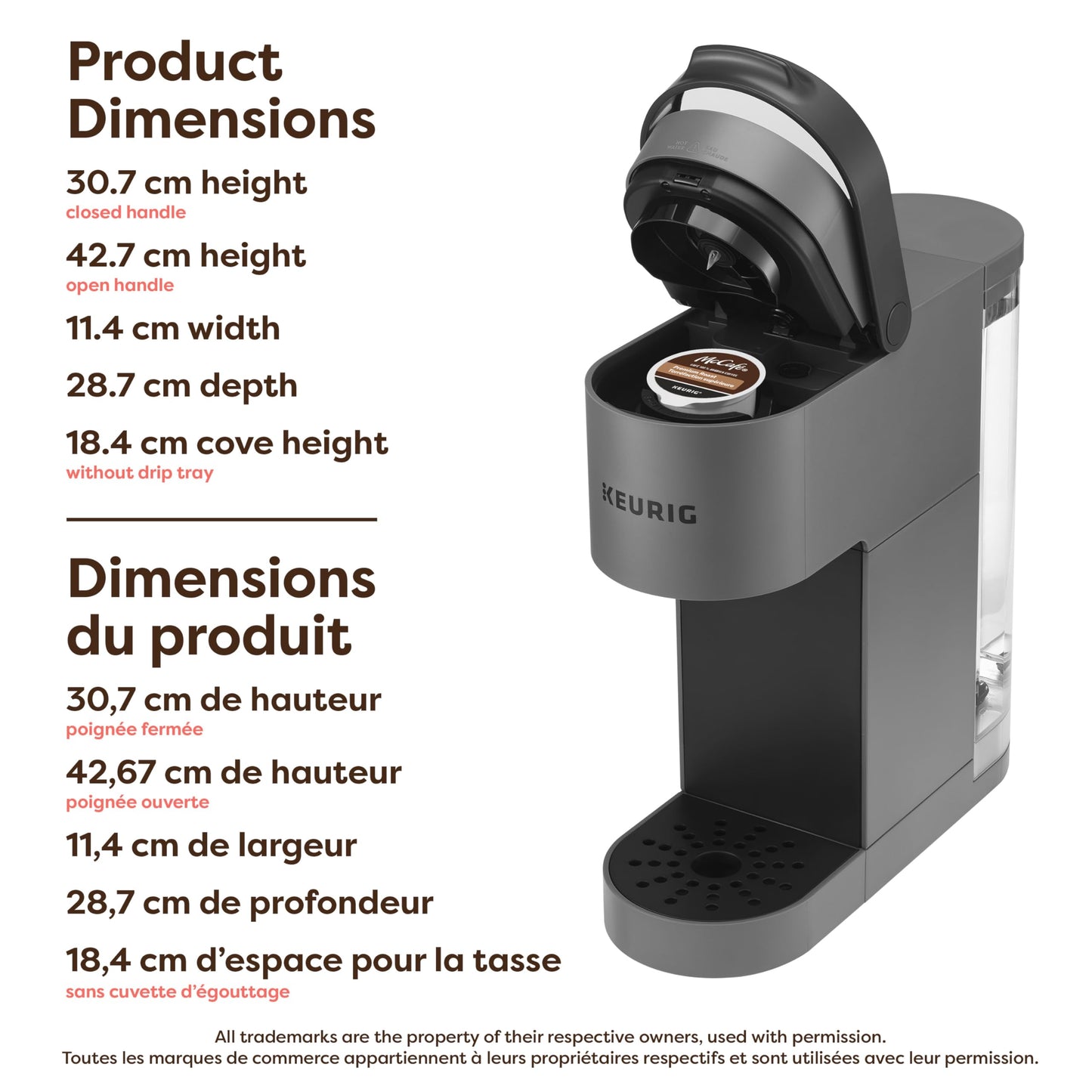 Keurig K-Mini Go Single Serve K-Cup Pod Coffee Maker, 1.24 L removable reservoir, Gray 🍁 All In One Marketplace Canada
