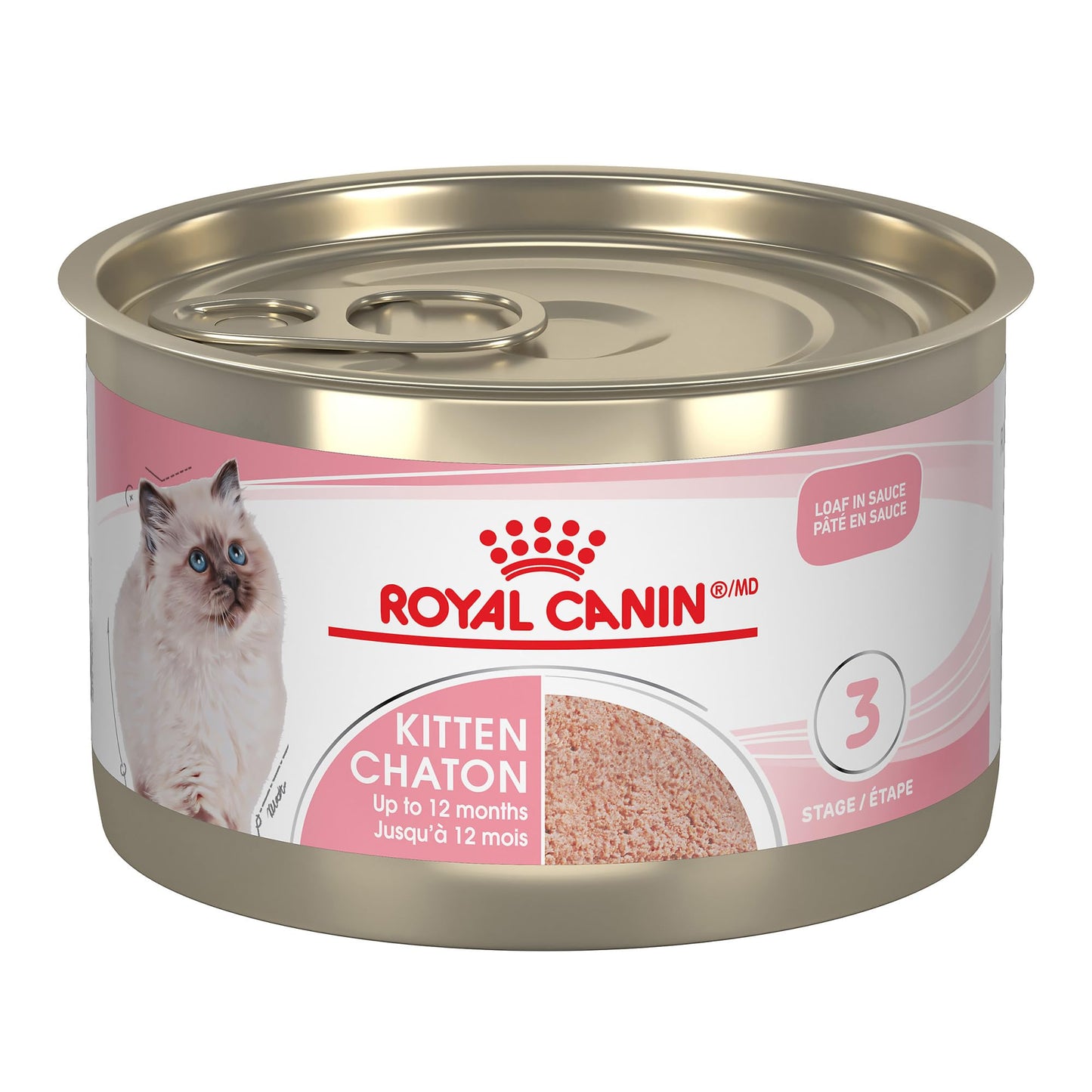 Royal Canin Feline Health Nutrition Kitten Loaf in Sauce Canned Cat Food, 5.1 oz can (24-Count) 🍁 All In One Marketplace Canada