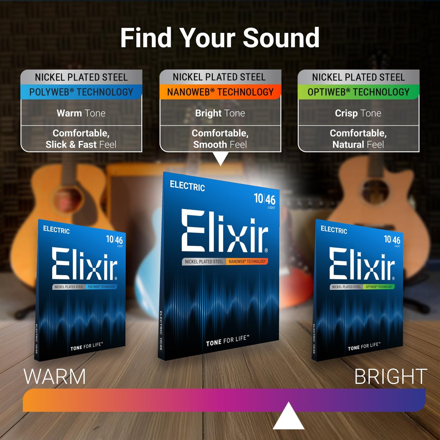 Elixir Electric Guitar Strings with Nanoweb Coating - Light 10-46 🍁 All In One Marketplace Canada