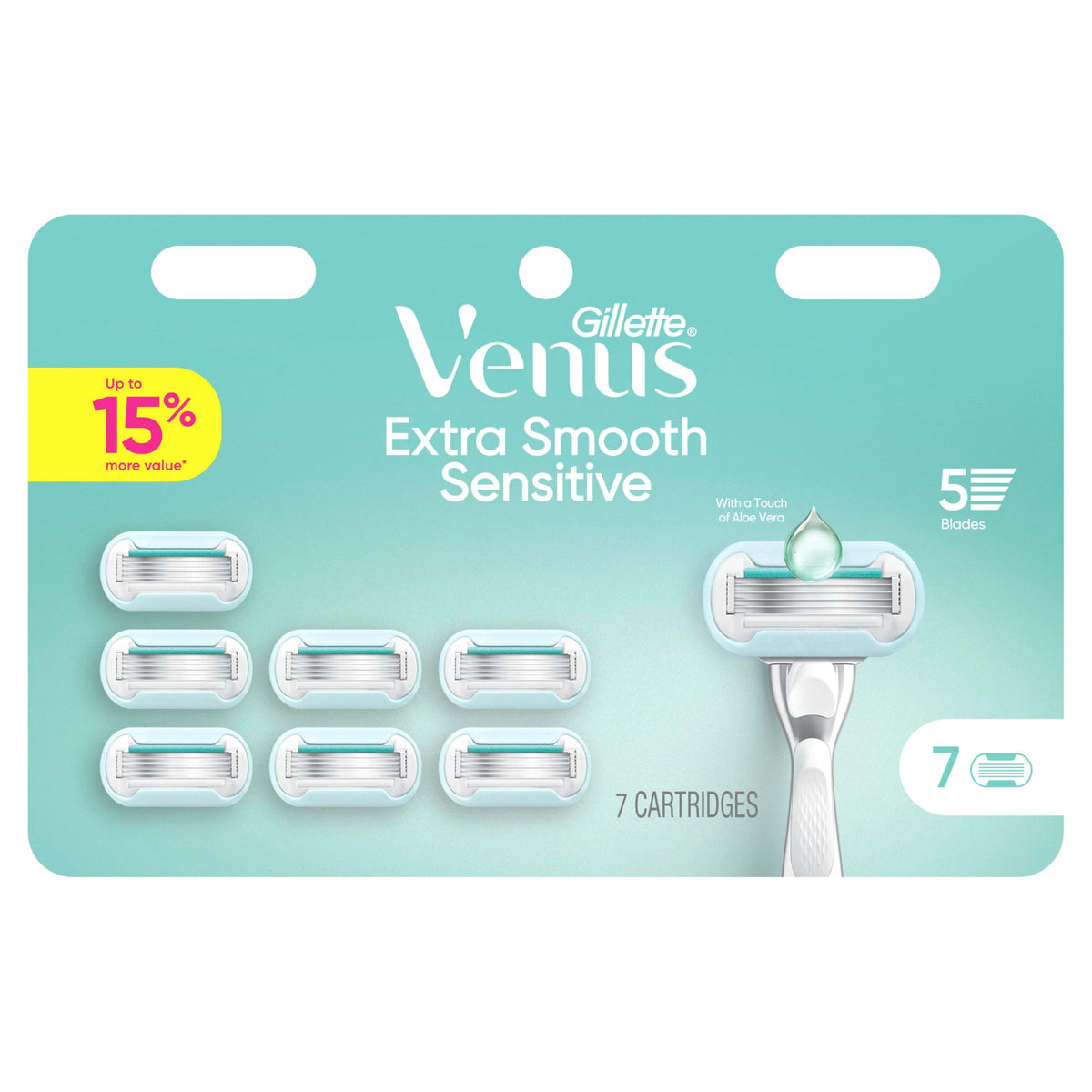 Gillette Venus Extra Smooth Sensitive, 1 Women’s Razor Blades for Sensitive Skin, 7 "5-Bladed" Razor Refills, 1 Pack (Count of 8) 🍁 All In One Marketplace Canada