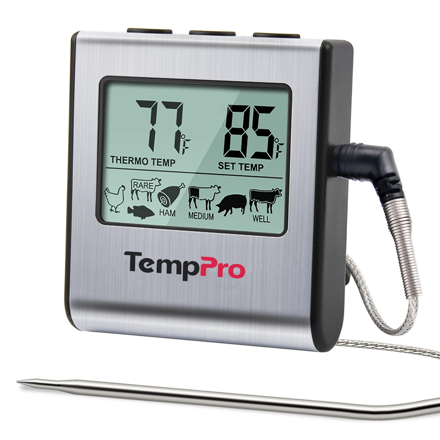 ThermoPro TP-16 Meat Thermometer with Stainless Steel Probe for Indoor Outdoor Use, Digital Cooking Thermometer for Grill, Barbecue, Oven, Smoker, Candy 🍁 All In One Marketplace Canada