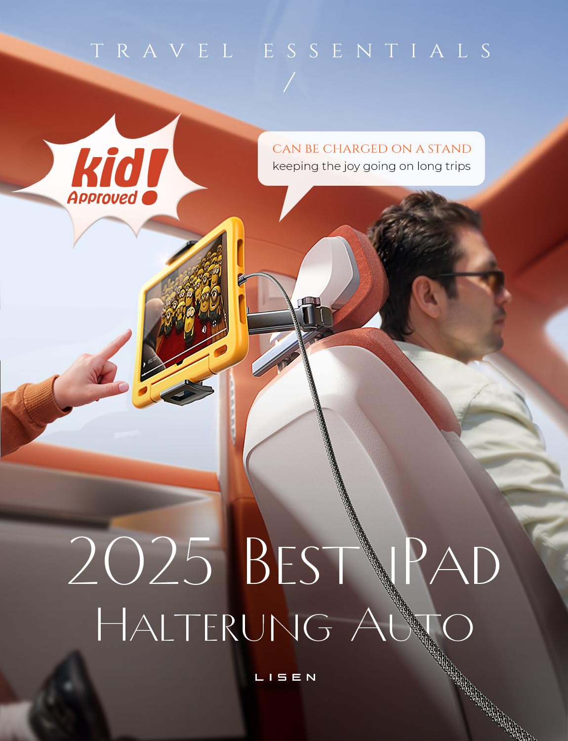 LISEN for iPad Tablet Holder for Car [3 in 1] Car Accessories iPad Holder Mount Back Seat for Car Headrest Video Kids Long Road Trip Car Essentials for 4.7-11" Tablet iPad Pro, Mini, Samsung (Black) 🍁 All In One Marketplace Canada