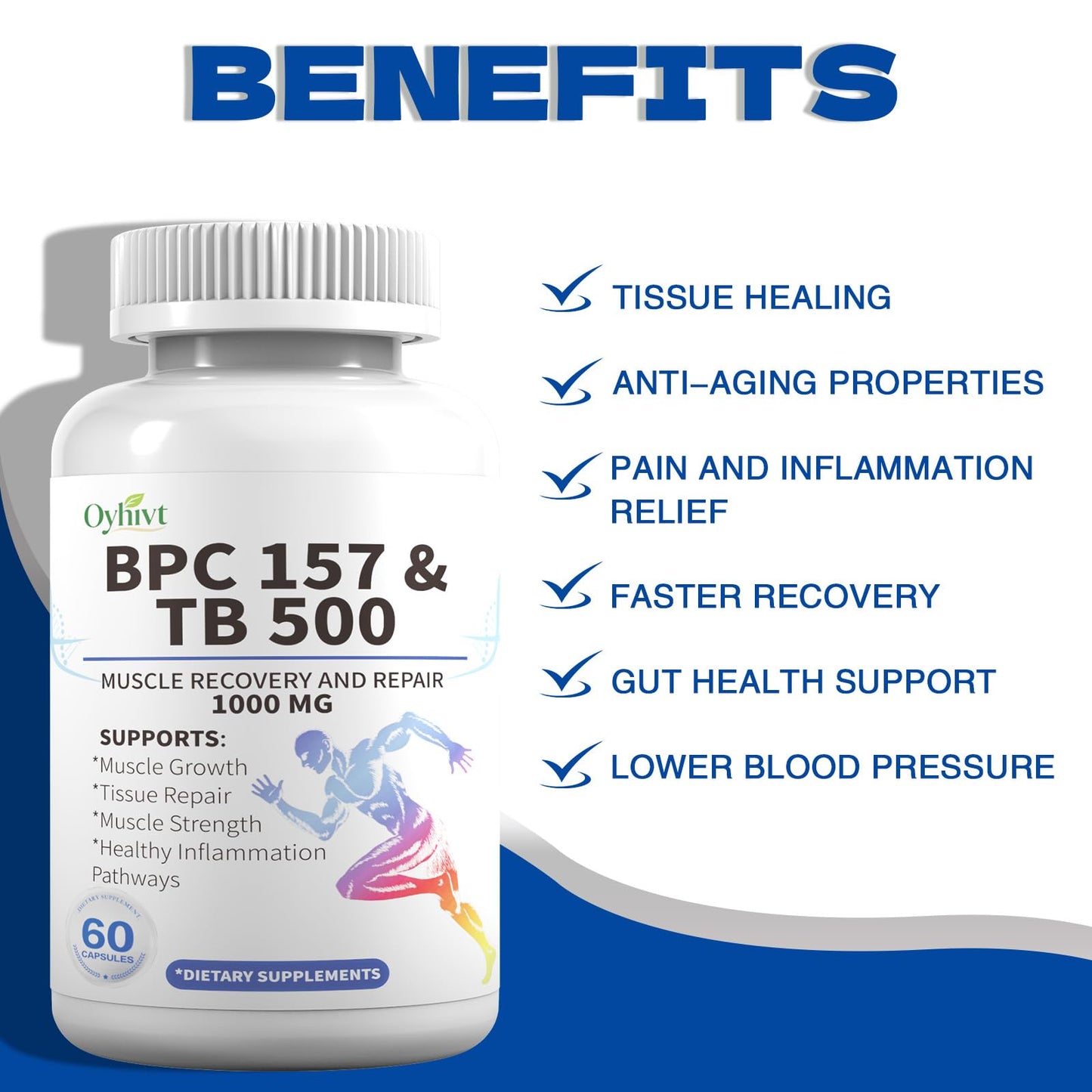 BPC-157 and TB 500 Capsules, supports muscle growth, tissue repair, strength,BPC-157 and TB 500for Muscle and Workout Recovery, 60-Capsule Bottle 🍁 All In One Marketplace Canada