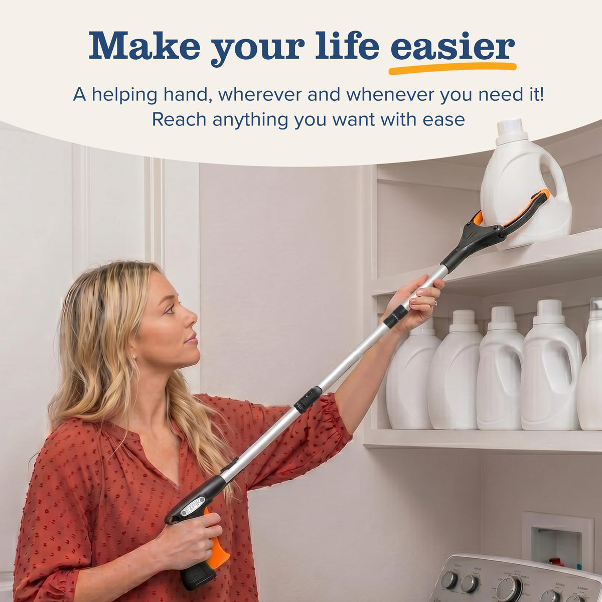 Ezpik 43" Foldable Grabber Reacher Tool for Seniors - Grabbers for Elderly Grab It Reaching Tool Heavy Duty Pickup Trash Picker Upper Tool - Claw Grabber Stick for Reaching Aids (43" (Pack of 1)) 🍁 All In One Marketplace Canada